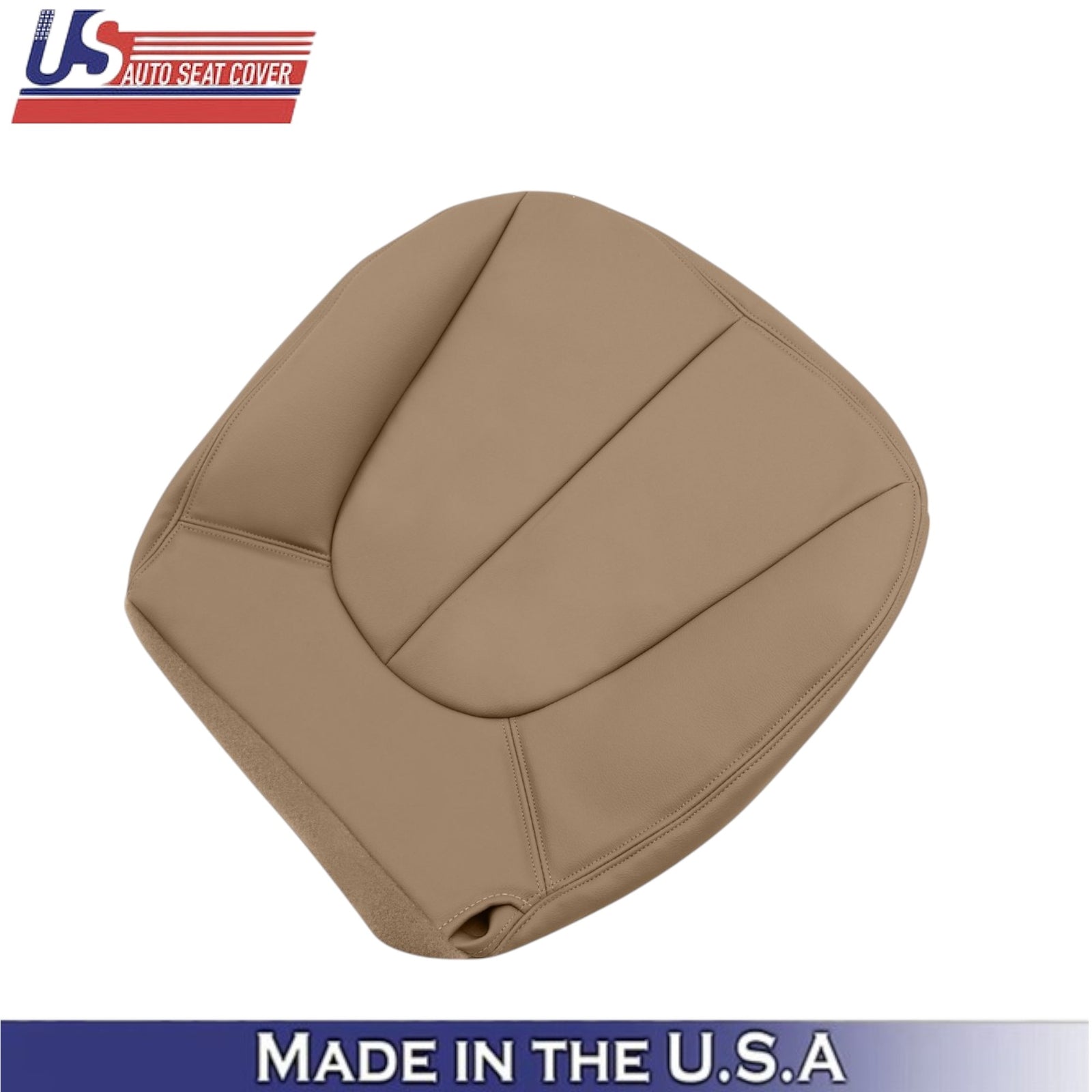 1997-2002 For Ford Expedition XLT Eddie Bauer Leather Front Bottom Covers Tan