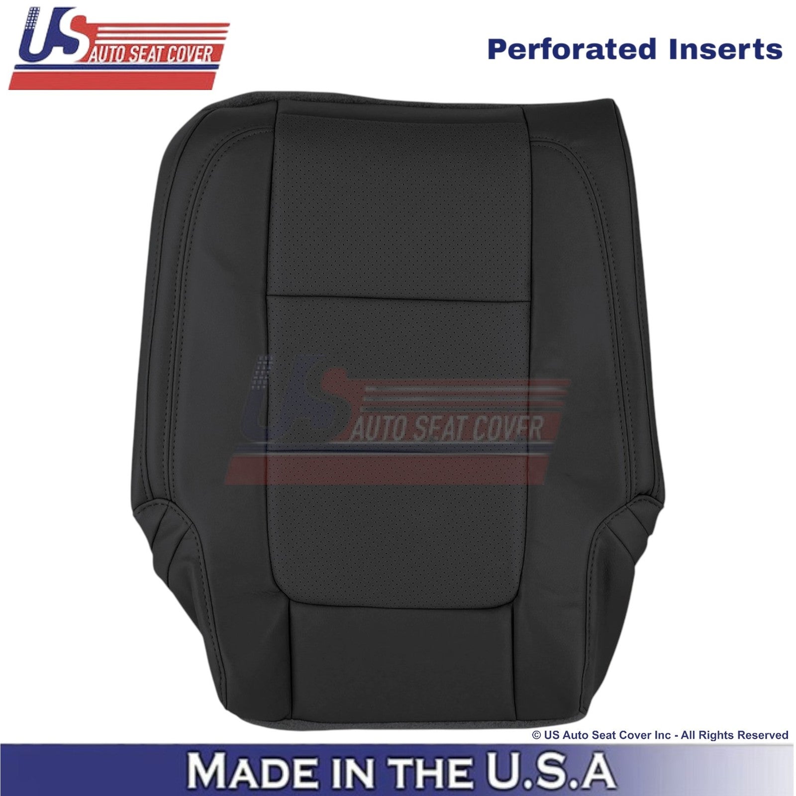 2011-2015 For Ford Explorer 2nd Row Passenger Side Top Leather Seat Cover Black