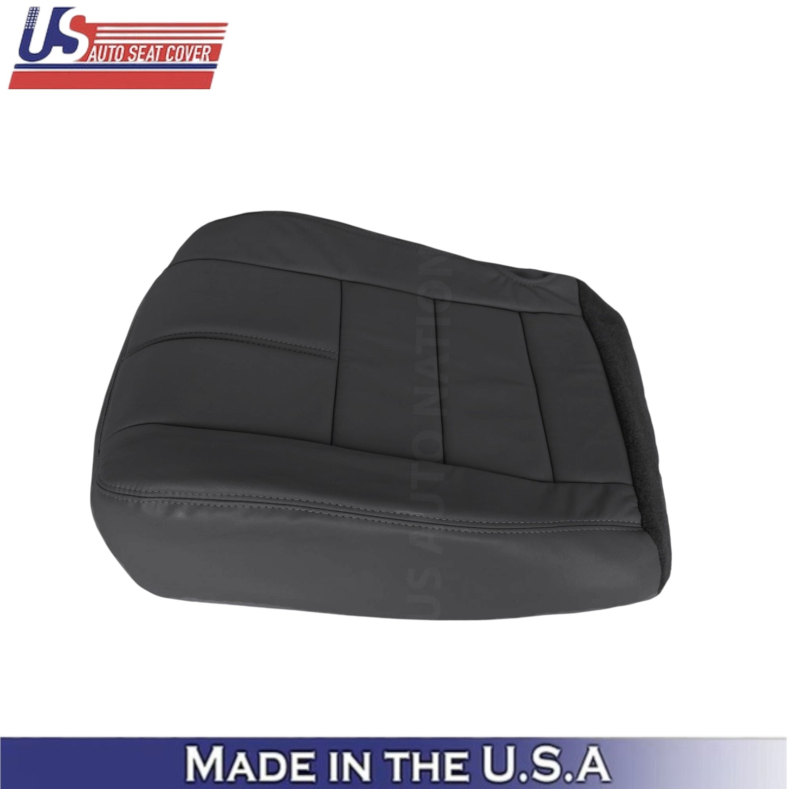 2008-2010 For Ford F250 Lariat Leatherette Front Seat Covers Charcoal Black