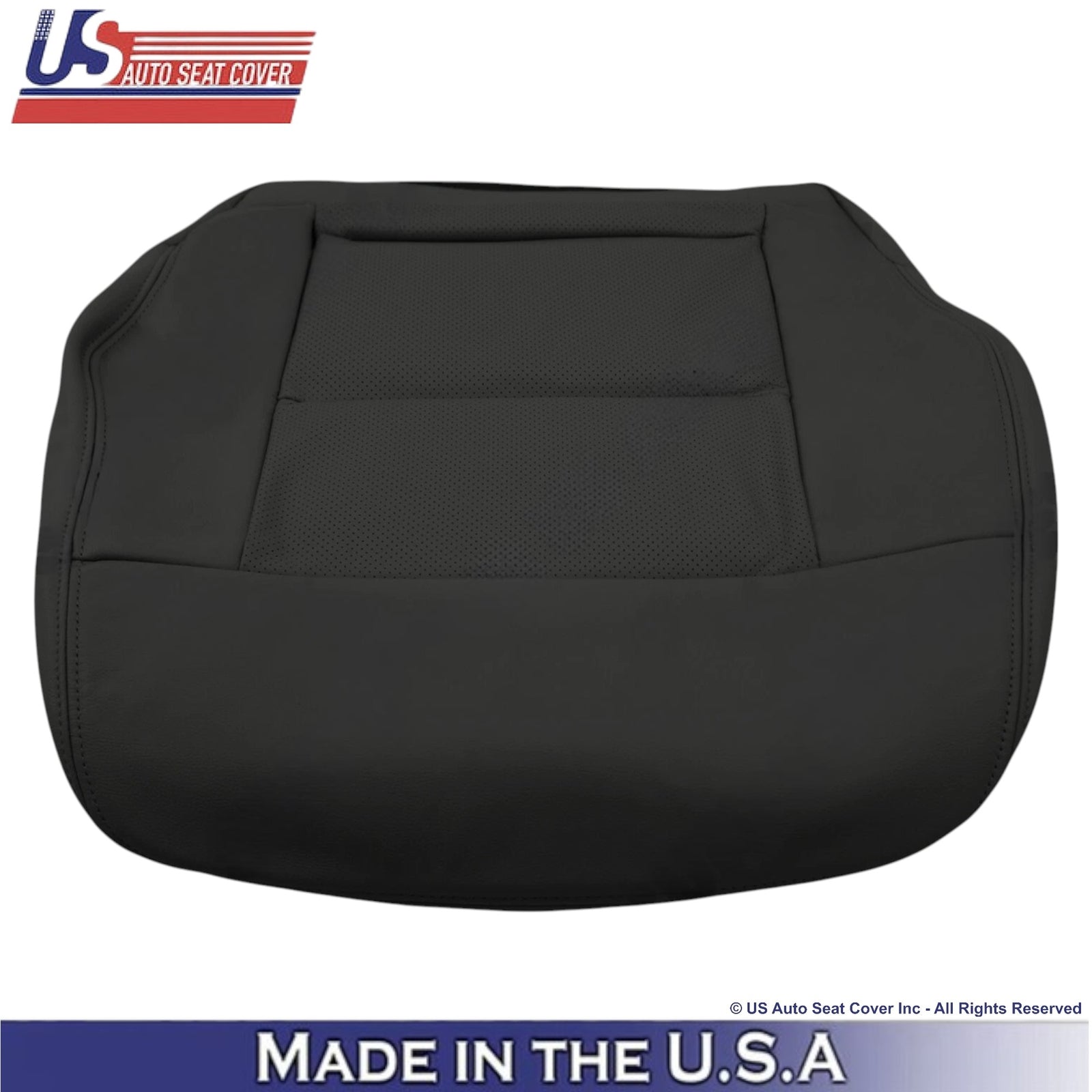 2010-2016 Mercedes-Benz E-Class E350 E550 Leather Driver Bottom Seat Cover Black