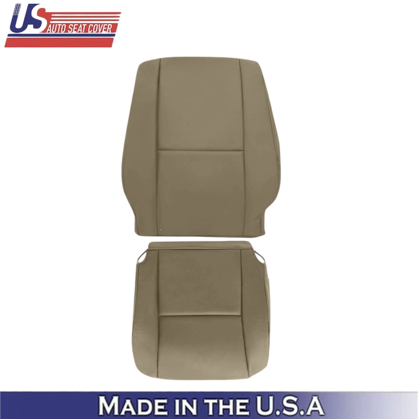 2005-2007 For Toyota Sequoia Leatherette Passenger Side Seat Covers Oak Tan
