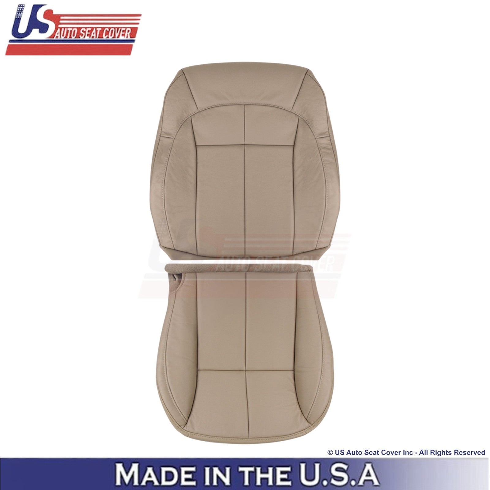 2001-2004 For Jeep Grand Cherokee Leatherette Front Seat Covers Sandstone Beige