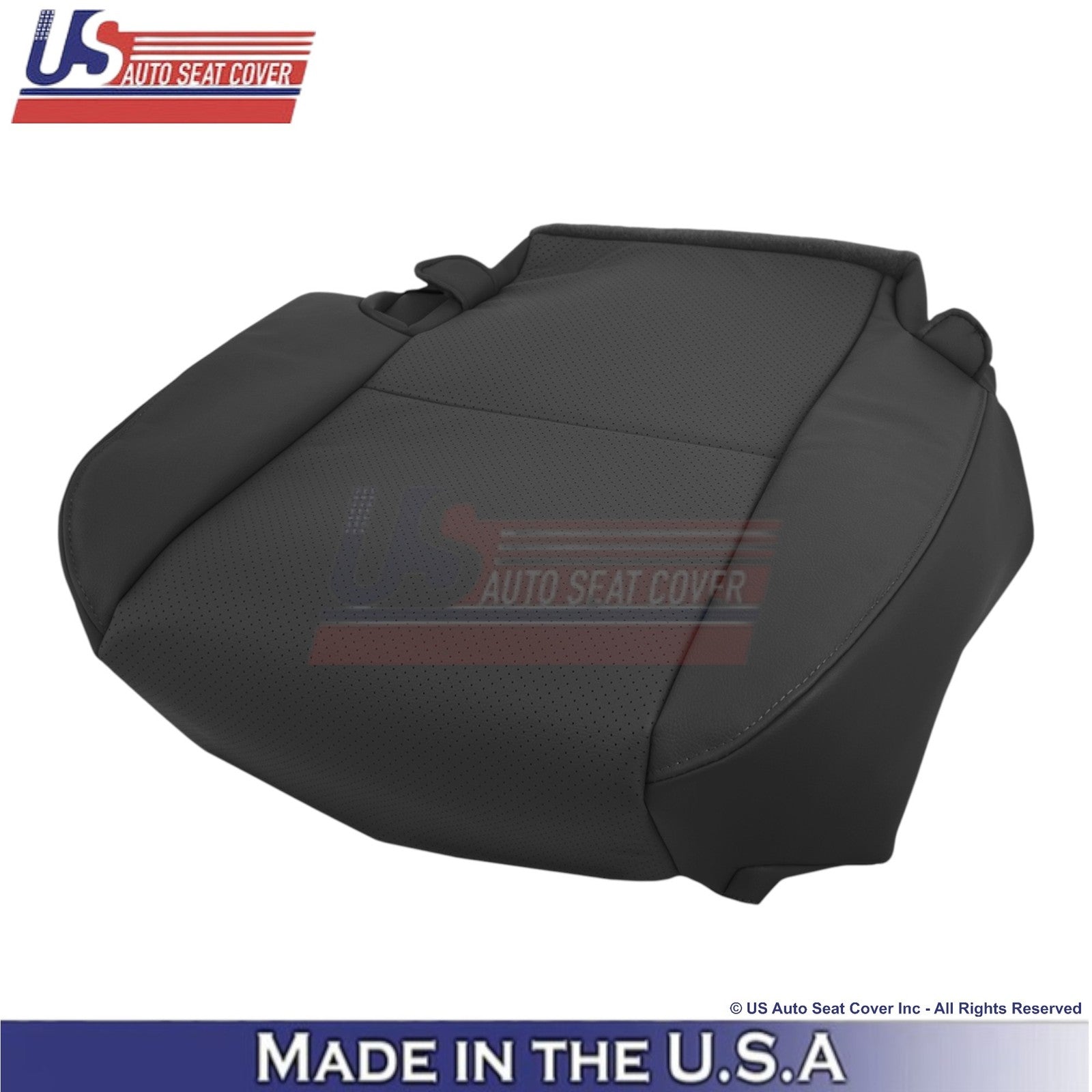 2010-2013 Fits Toyota Tundra Leather Perf. Rear Bottom Replacement Covers Black