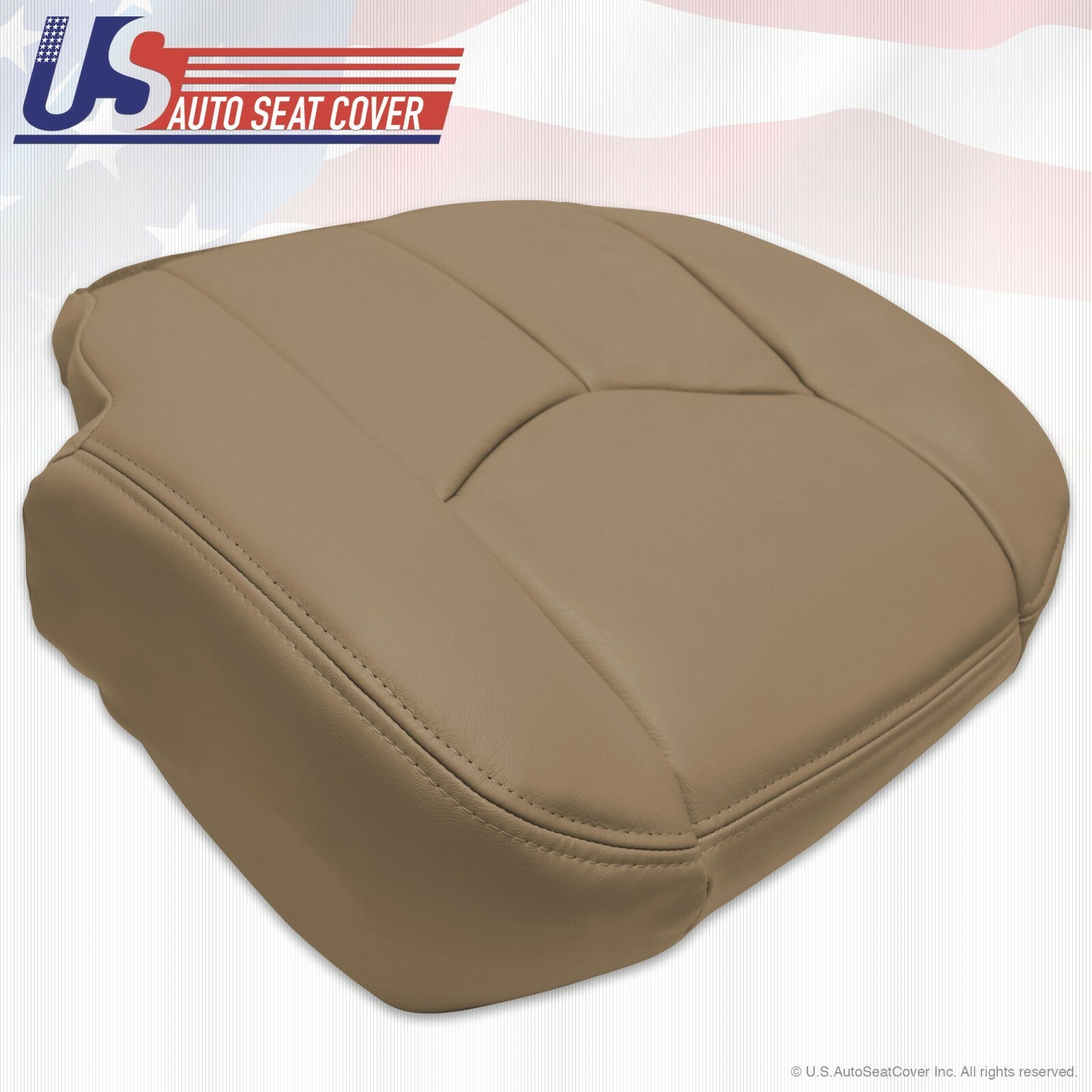 2003 2004 2005 2006 GMC Sierra Driver & Passenger Bottom Leather Seat Covers Tan