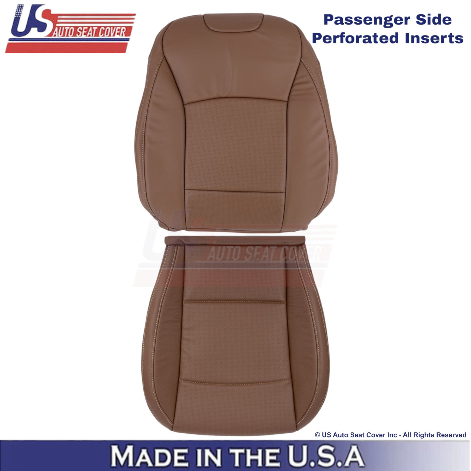 2015-2017 For Subaru Outback Leatherette Passenger Side Replacement Covers Brown
