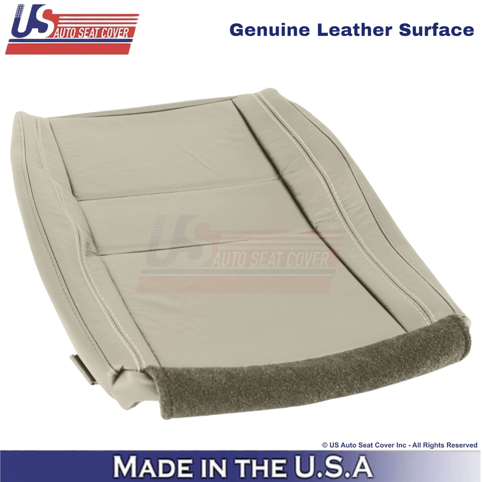 2011-2022 For Dodge Durango Genuine Leather Bottom Seat Covers Light Frost Beige