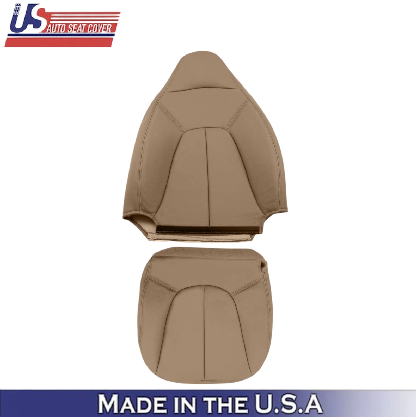 1997-2002 For Ford Expedition XLT Eddie Bauer Leather Passenger Side Covers Tan