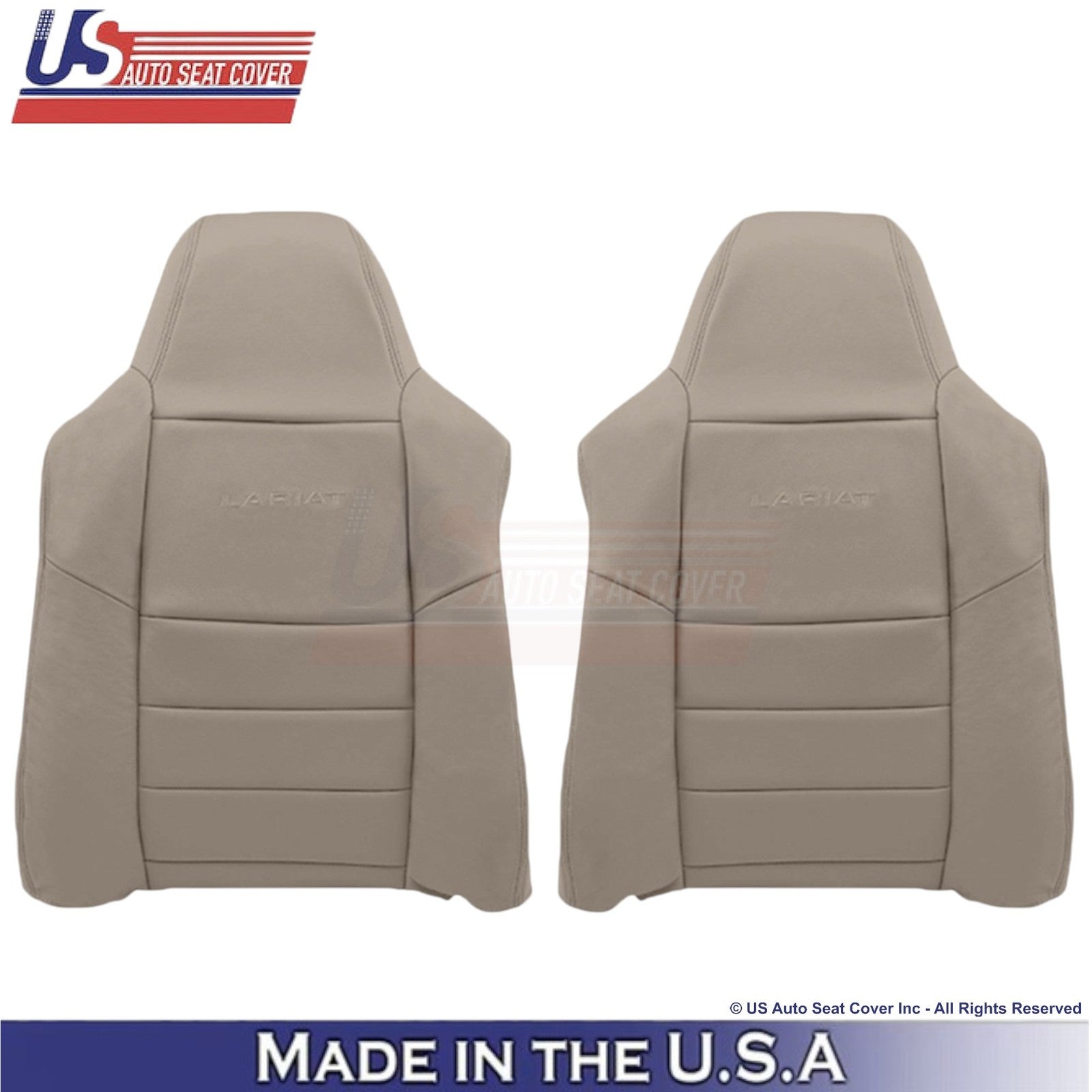 2003-2004 Fits Ford F250 F350 Lariat Leatherette Top OEM Replacement Covers Tan