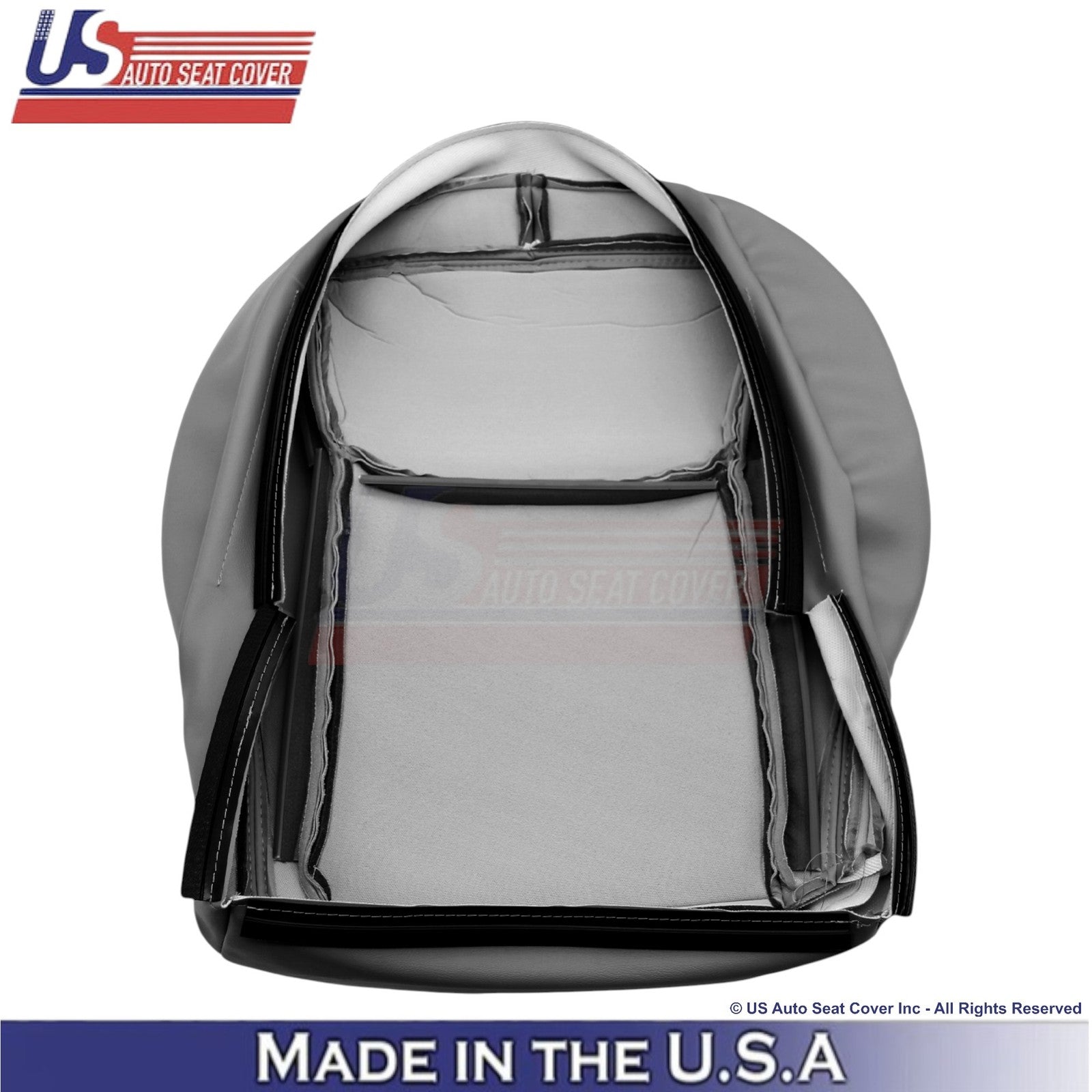 2000-2006 For Mercedes-Benz S-Class Leatherette Perf Bottom Seat Covers Charcoal