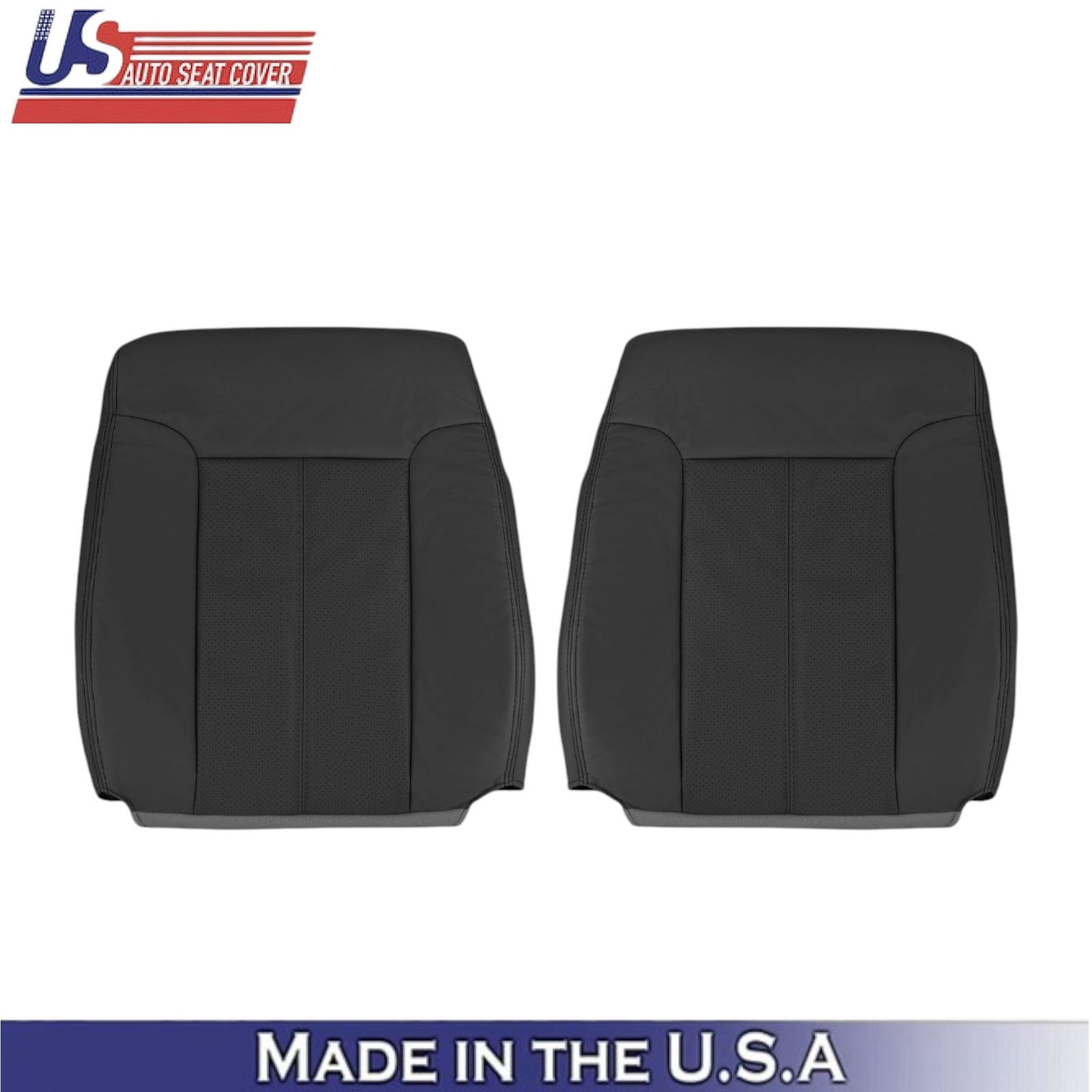 2011-2016 For Ford F250 F350 XL Leatherette Front Top Replacement Covers Black