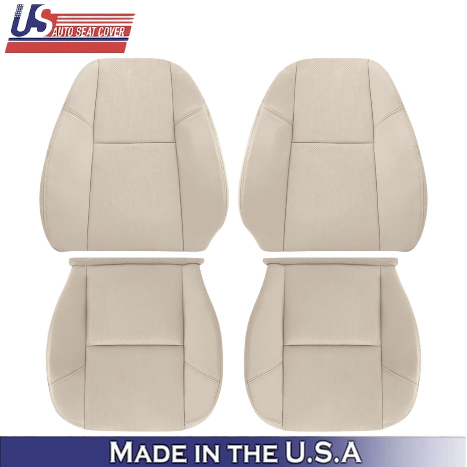 2007-2008 For Cadillac Escalade Genuine Leather Front Covers Very Light Cashmere