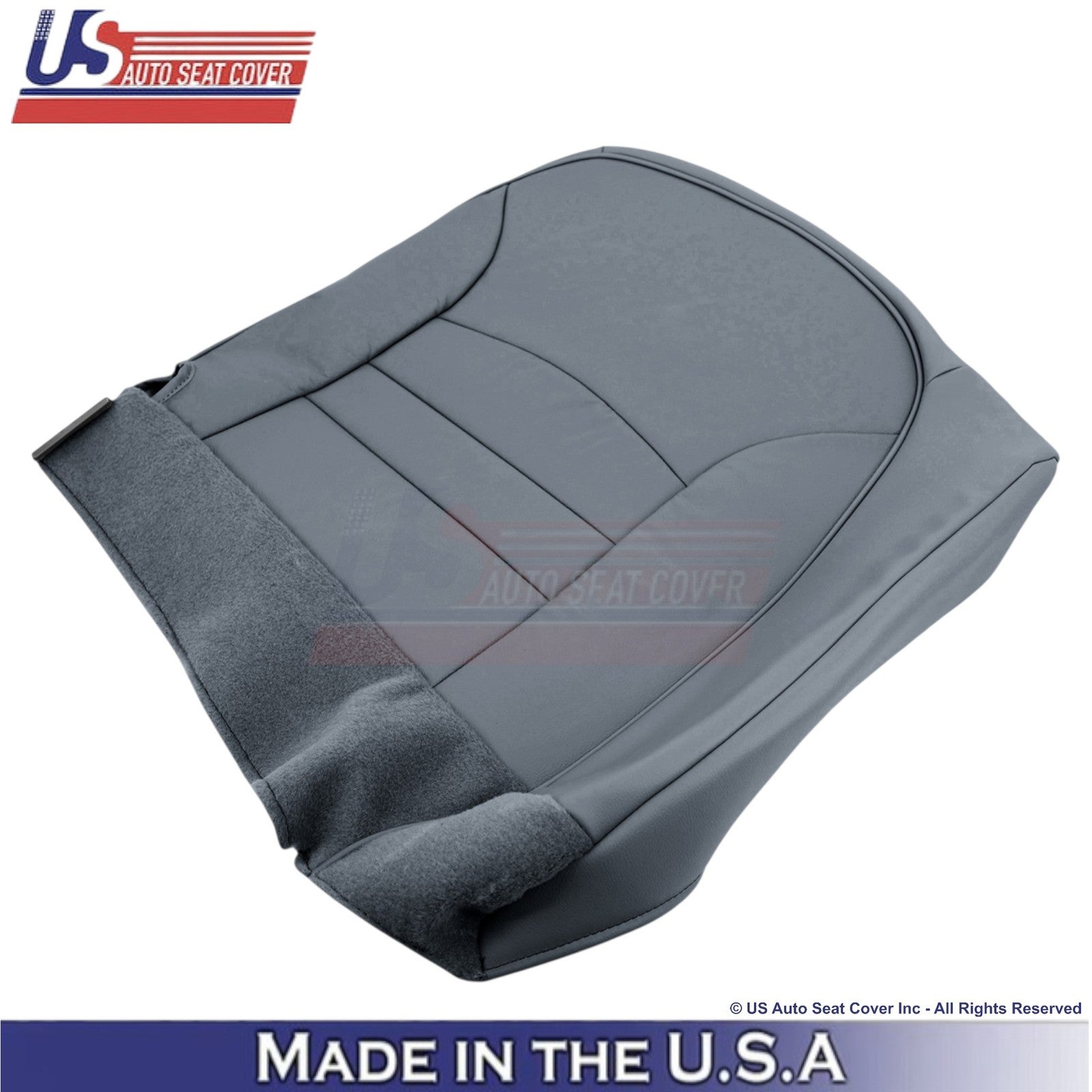 1998-2002 For Ford Crown Victoria Genuine Leather Front Bottom Seat Covers Gray
