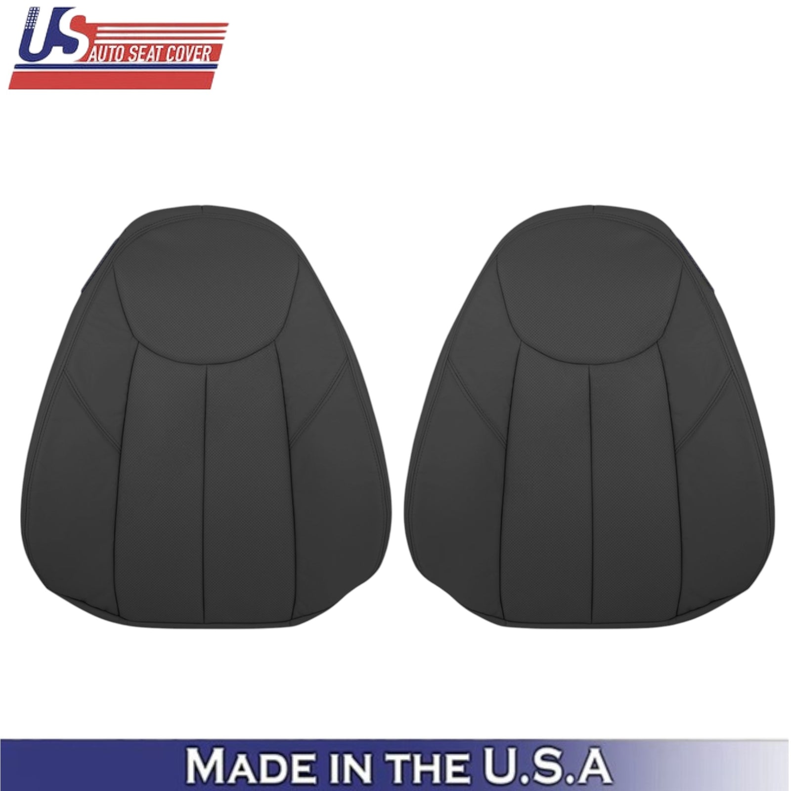 2003-2007 for Mercedes Benz R230 SL500 Front Seat Covers Genuine Leather Black