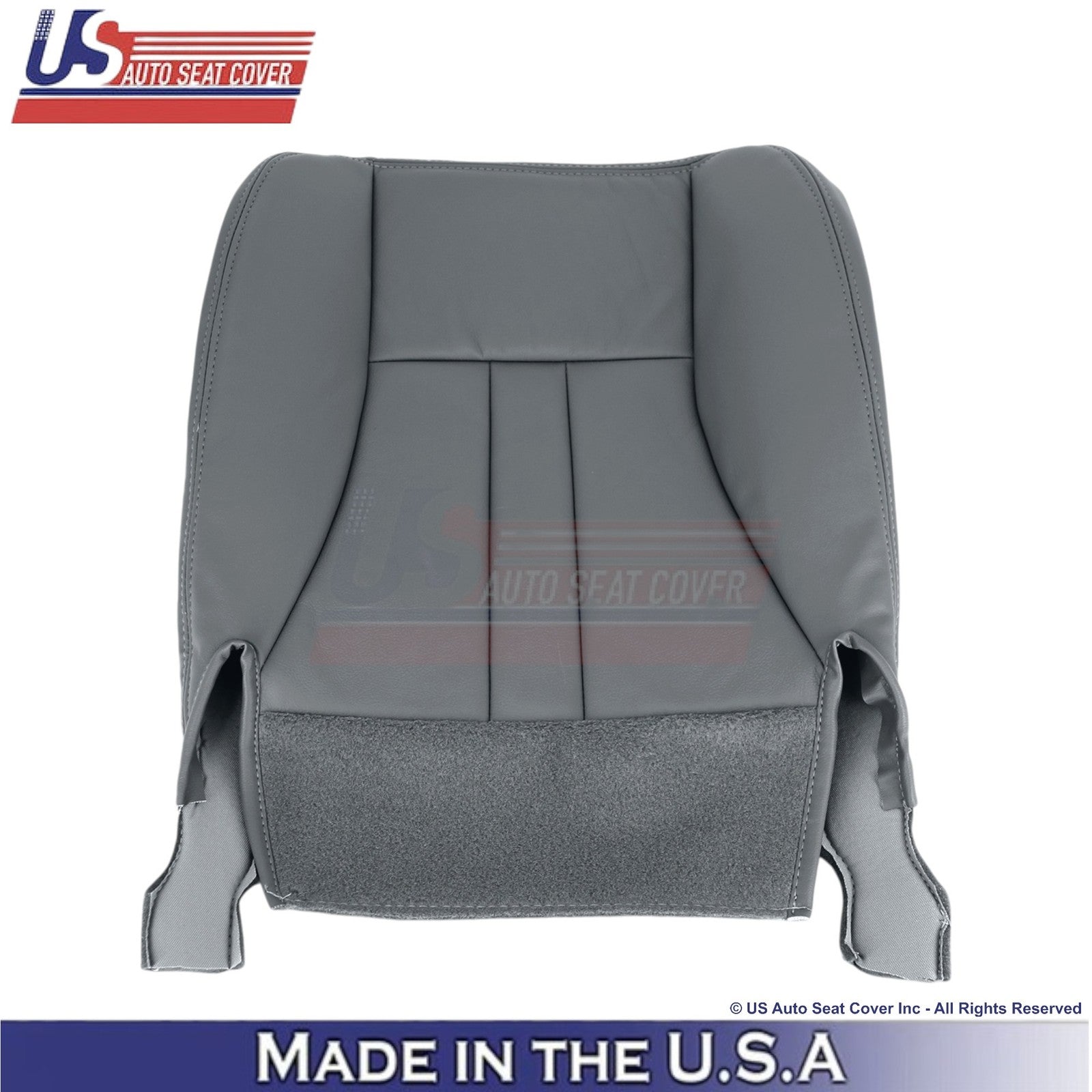 2004-2007 For Chrysler Town & Country Leatherette Front Top Seat Covers Med Gray