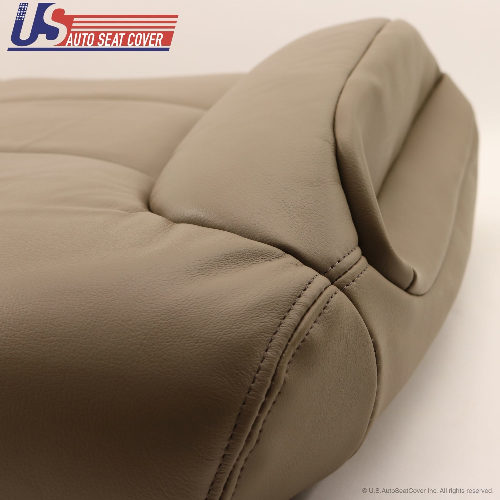 1995 to1999 Chevy Tahoe Passenger Upper top Lean Back Leather Seat Cover Tan
