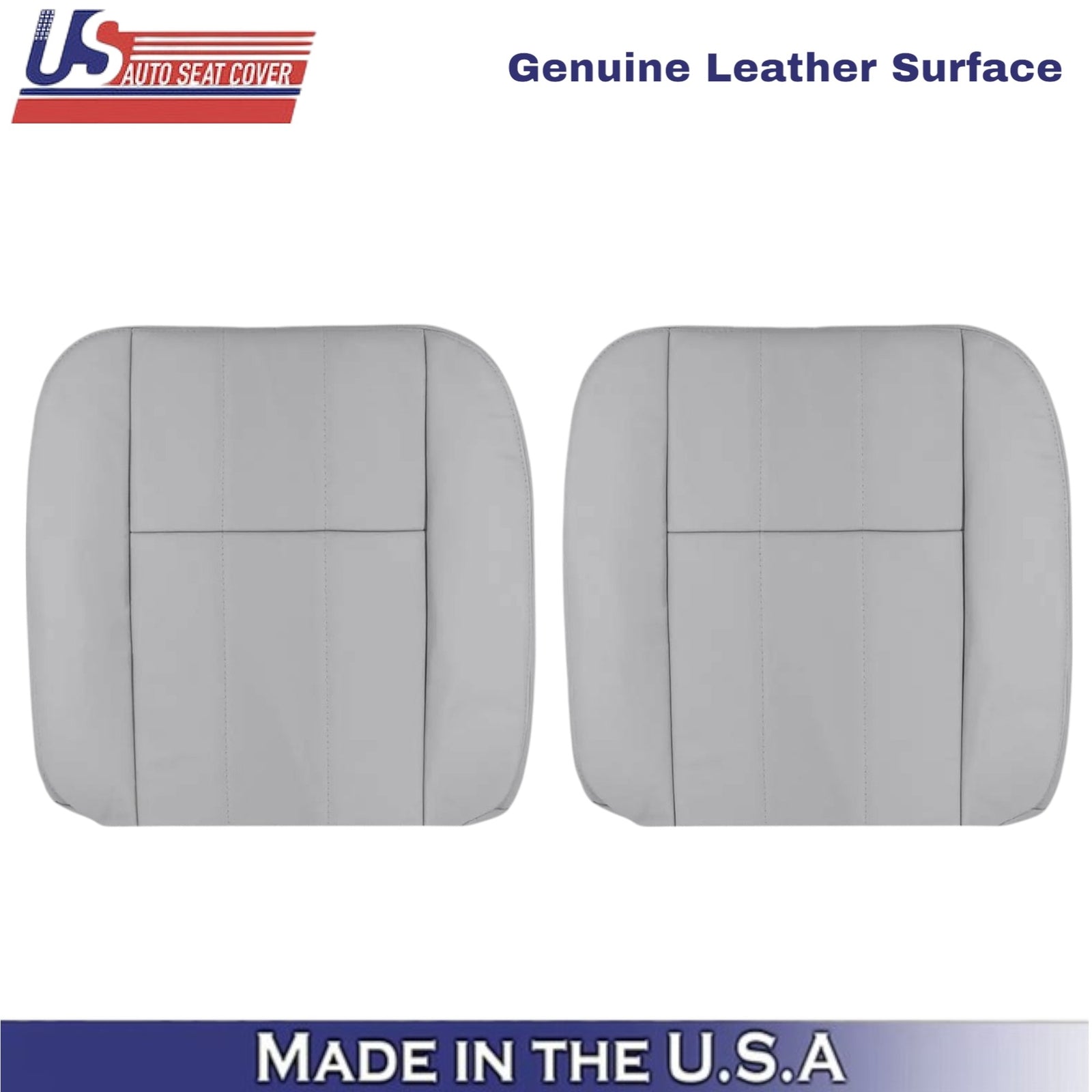 2003-2005 For Mercury Grand Marquis Genuine Leather Front Seat Covers Lt. Flint