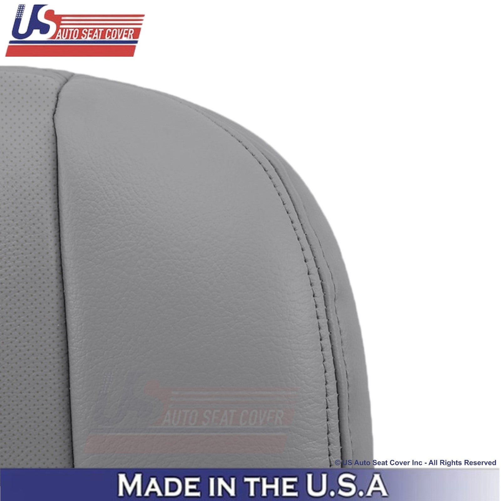 2002-2003 Fits Ford F250 F350 Lariat Leatherette Perf Driver Side Covers Gray