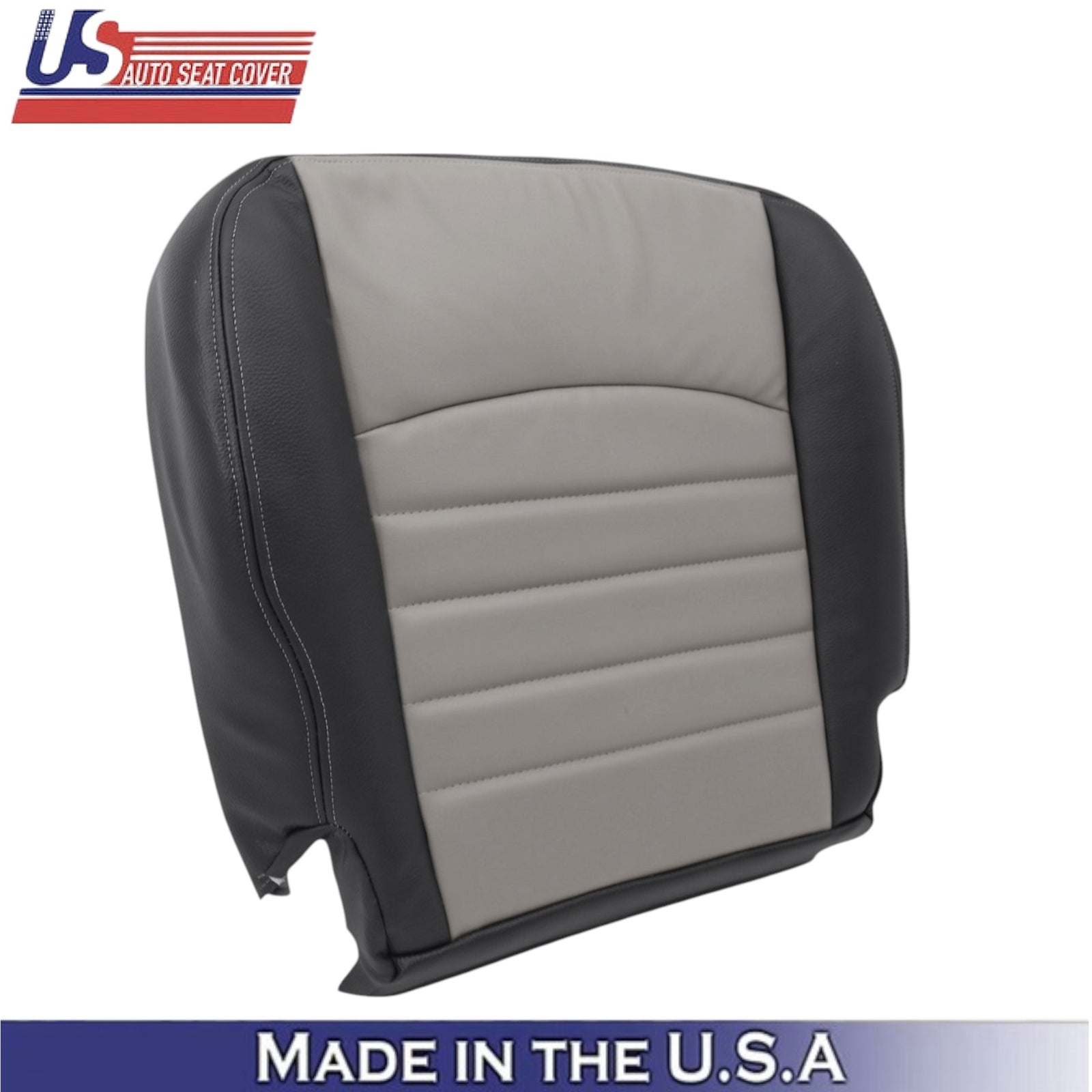 2009-2012 For Dodge Ram 1500 ST Leatherette Driver Bottom Seat Cover 2-Tone Gray