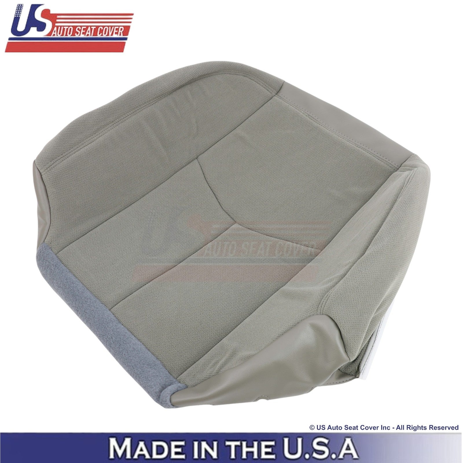 2003-2006 GMC Yukon 1500 XL Cloth Driver Bottom Replacement Seat Cover Gray