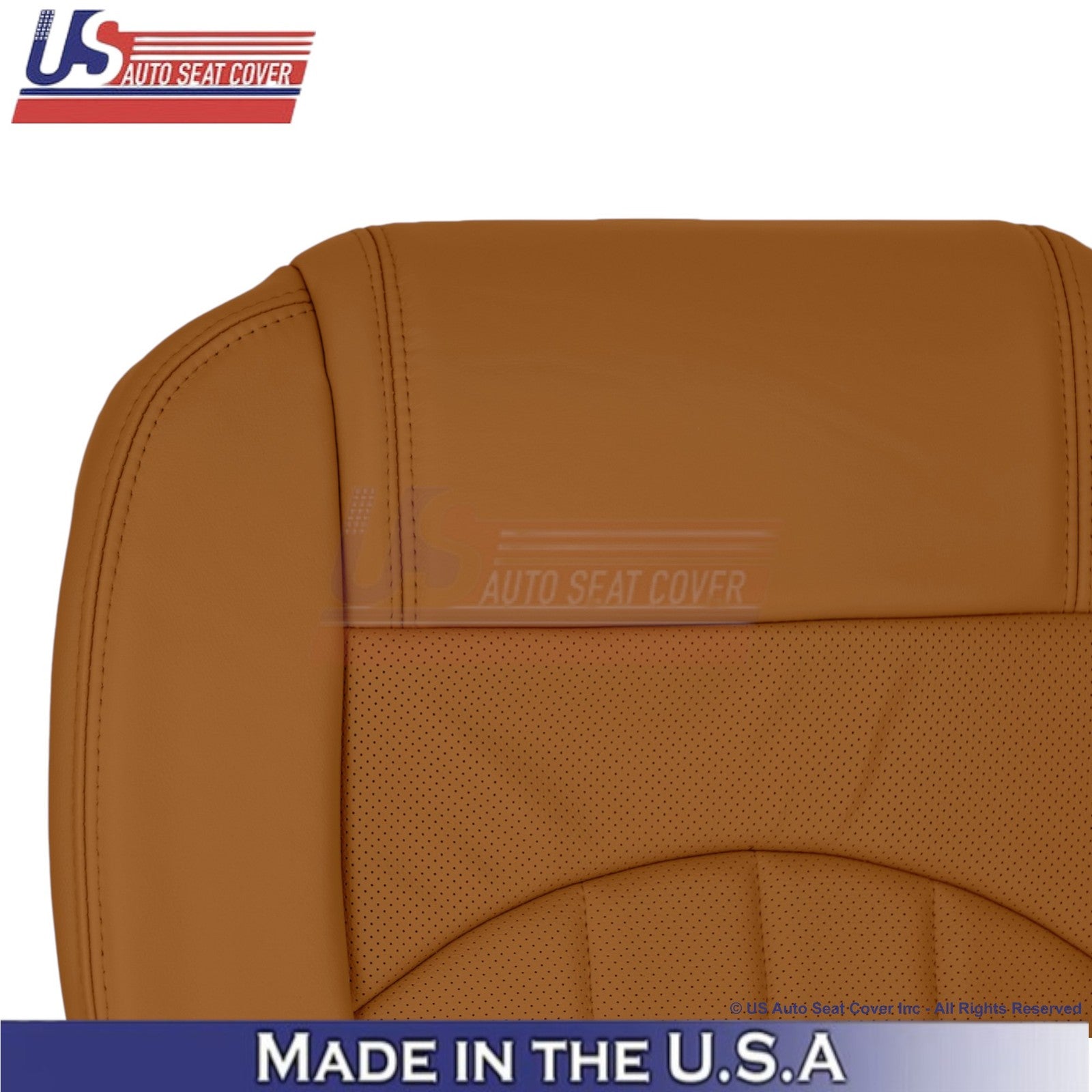 2013-2014 Fits Chevy Traverse Genuine Leather Perf. Front Seat Covers Mojave