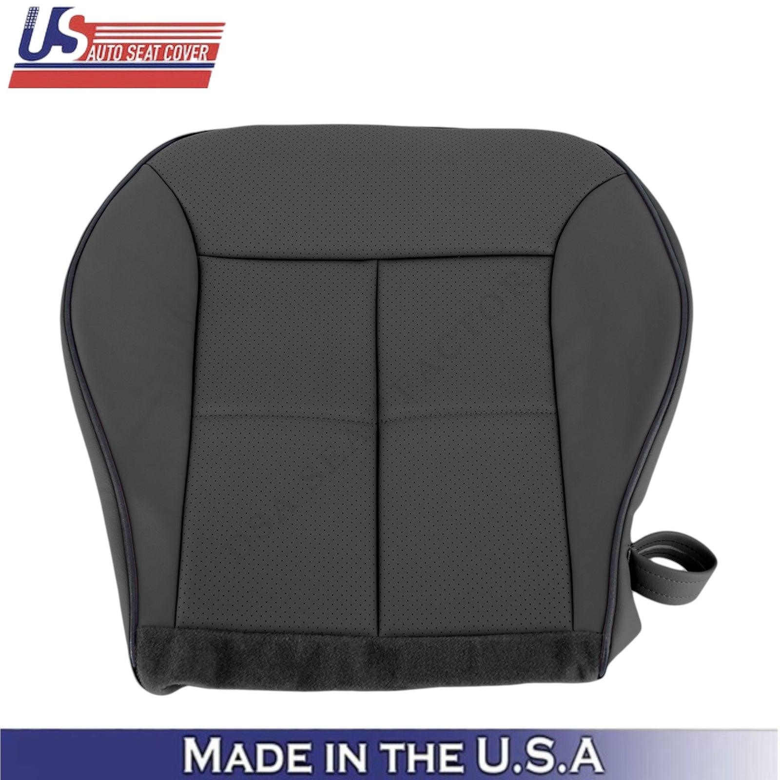 2007-2010 For Lincoln MKX Genuine Leather Front Bottom Covers Charcoal Black