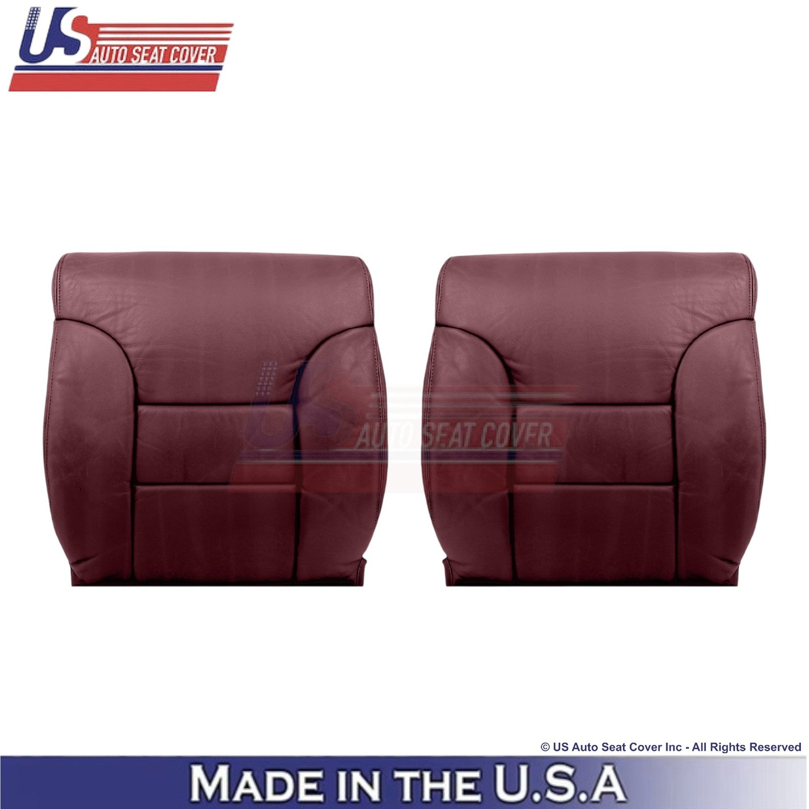 1995-1999 For Chevy Suburban Leatherette Front Top Replacement Covers Ruby Red