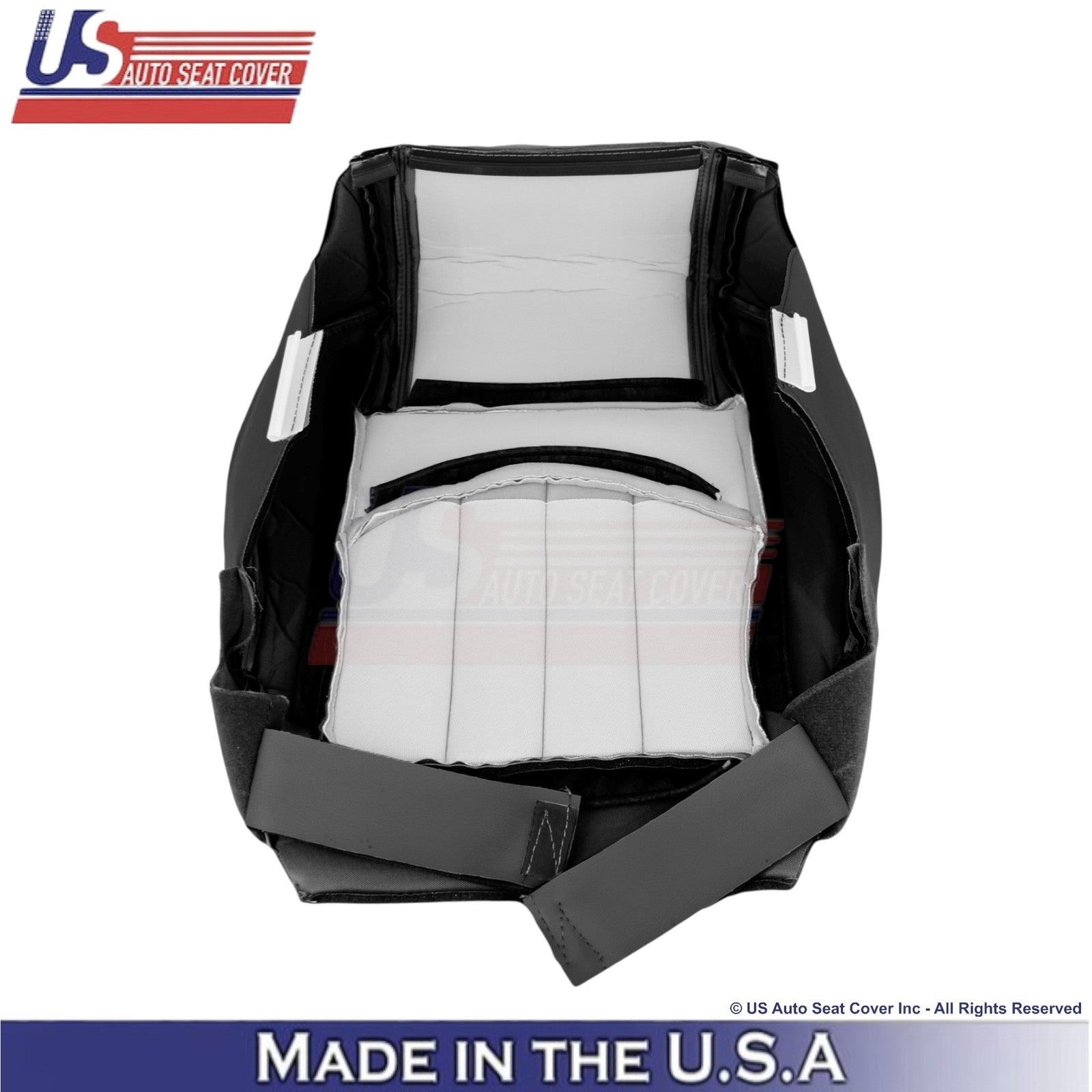 2013-2017 Fits Chevy Traverse Leatherette Perforated Front Seat Covers Ebony