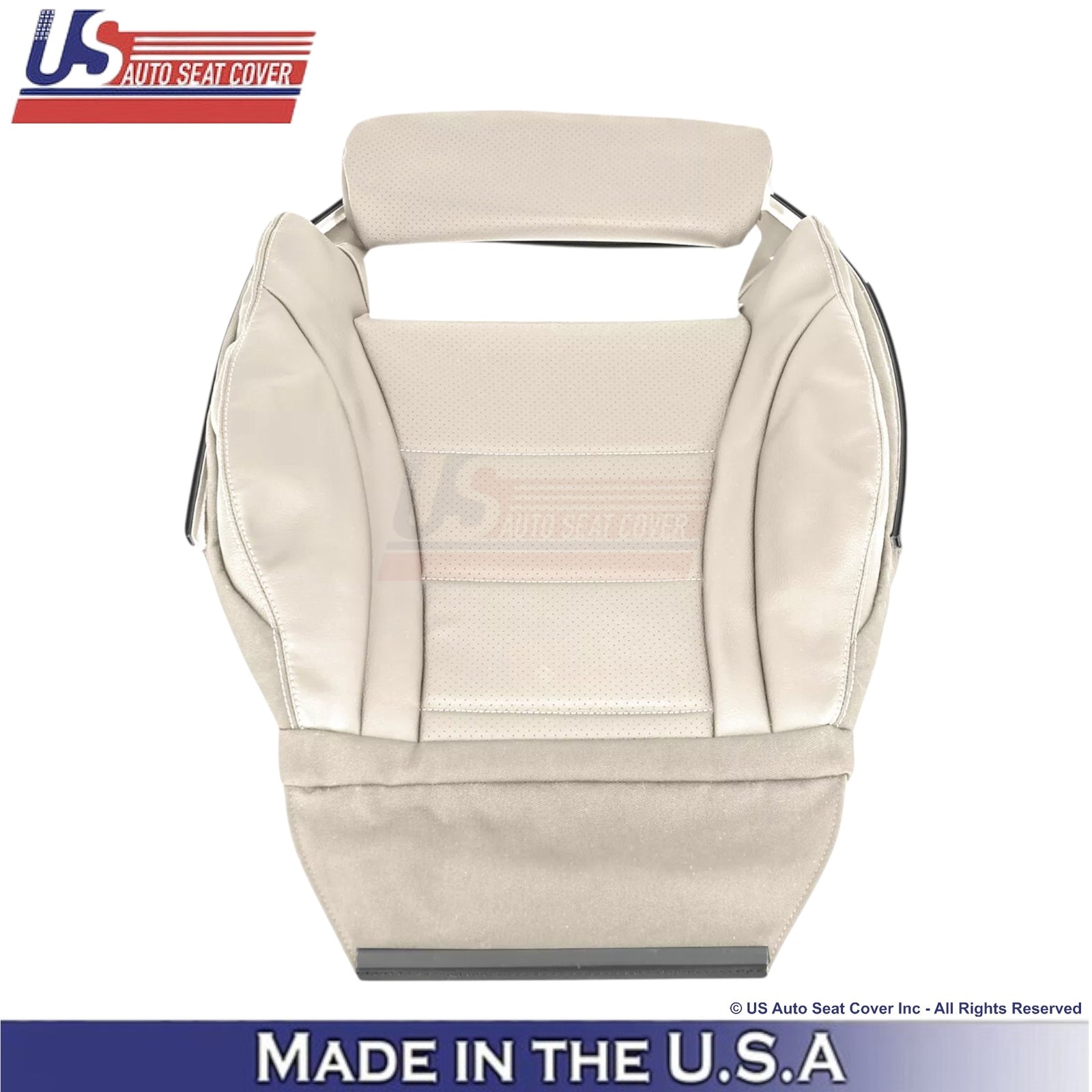 2016-2022 For Mercedes-Benz GLC X253 C253 Leather Driver Bottom Seat Cover Tan