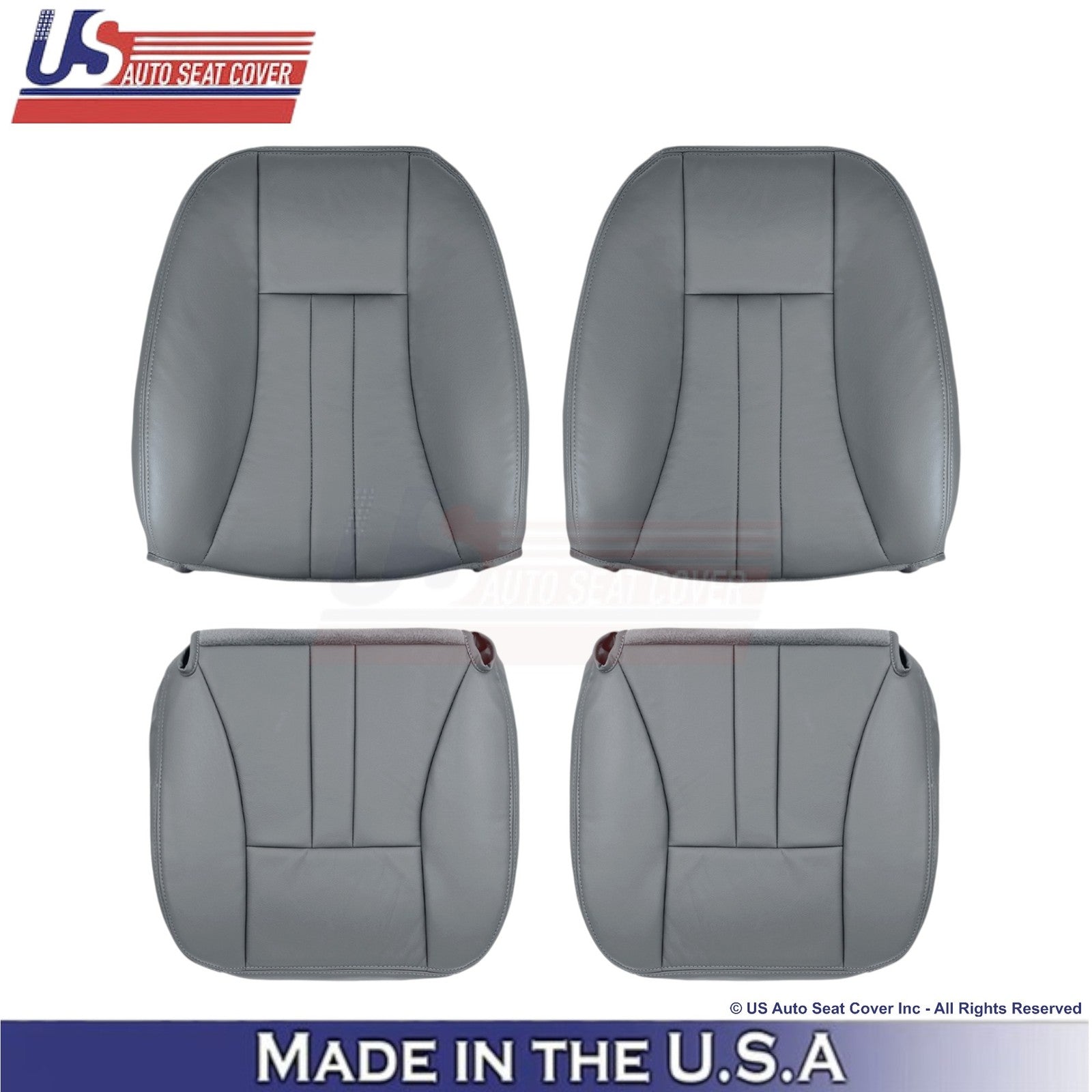 2004-2007 For Chrysler Town & Country Leatherette Front Covers Medium Slate Gray