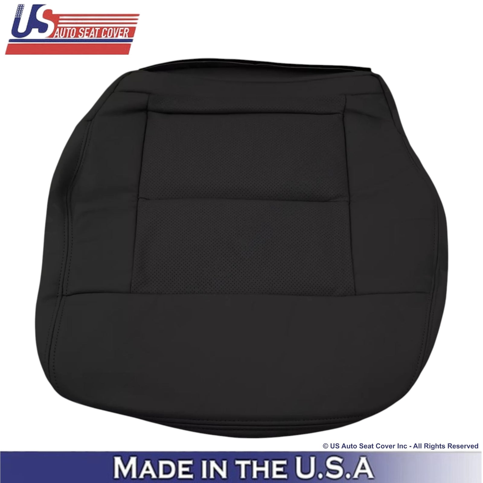 2010-2016 Mercedes-Benz E-Class E350 E550 Leather Driver Bottom Seat Cover Black