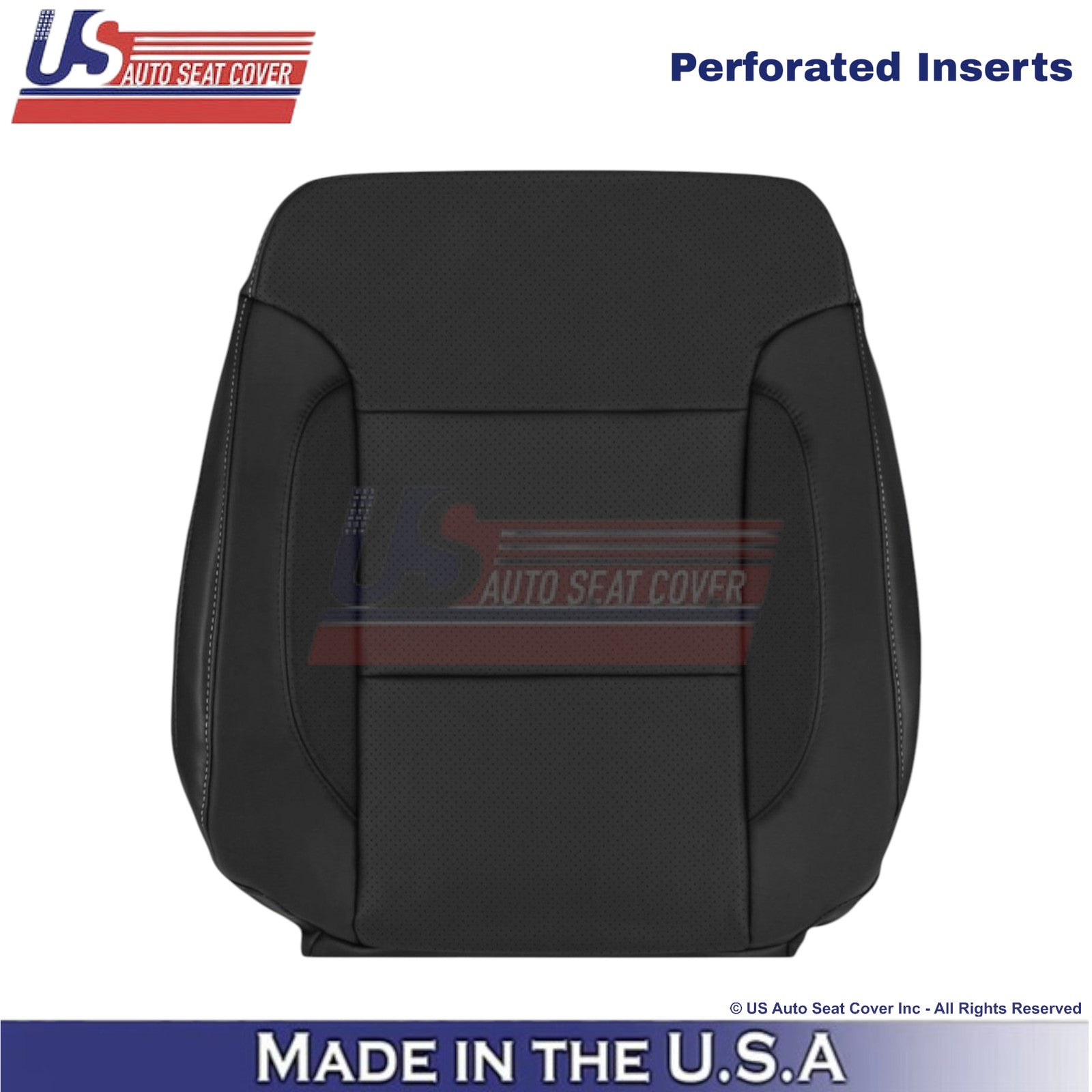 2014-2019 For Chevy Silverado 1500 LT LS Leather Perf Driver Top Cover Jet Black