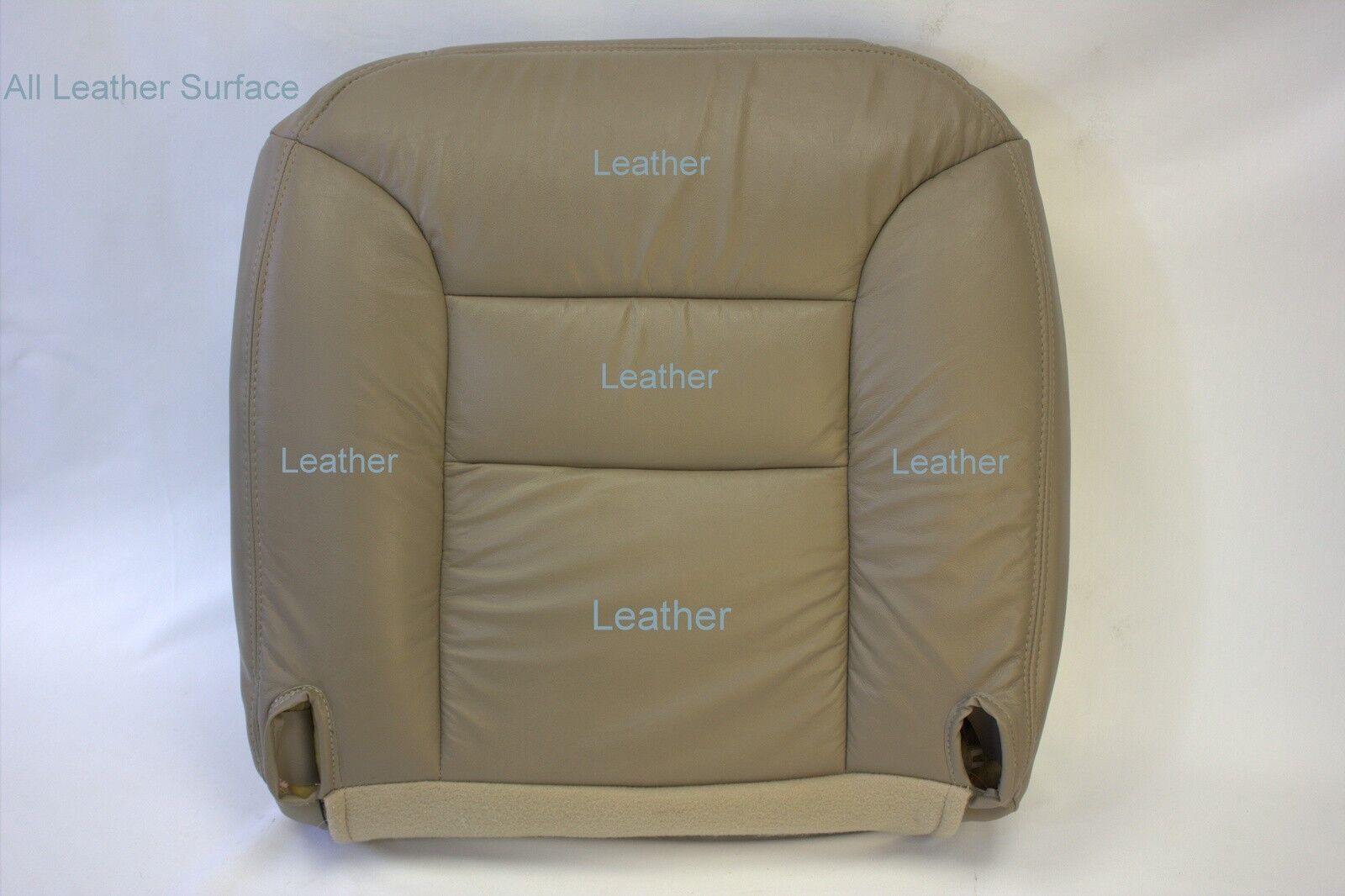 1995 to 1999 Chevy Tahoe Driver & Passenger Sides Leather Bottom Seat Covers Tan