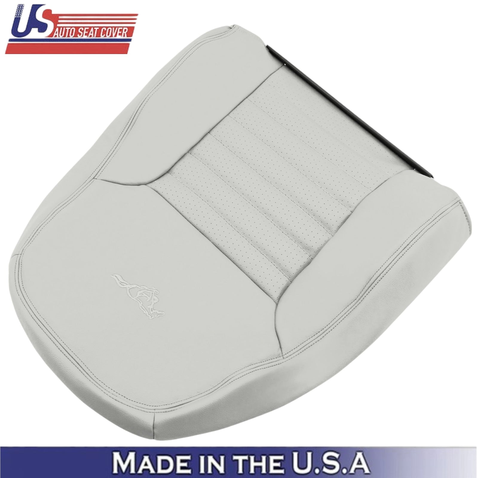 1999-2004 For Ford Mustang GT Leather Passenger Top Seat Cover Oxford White
