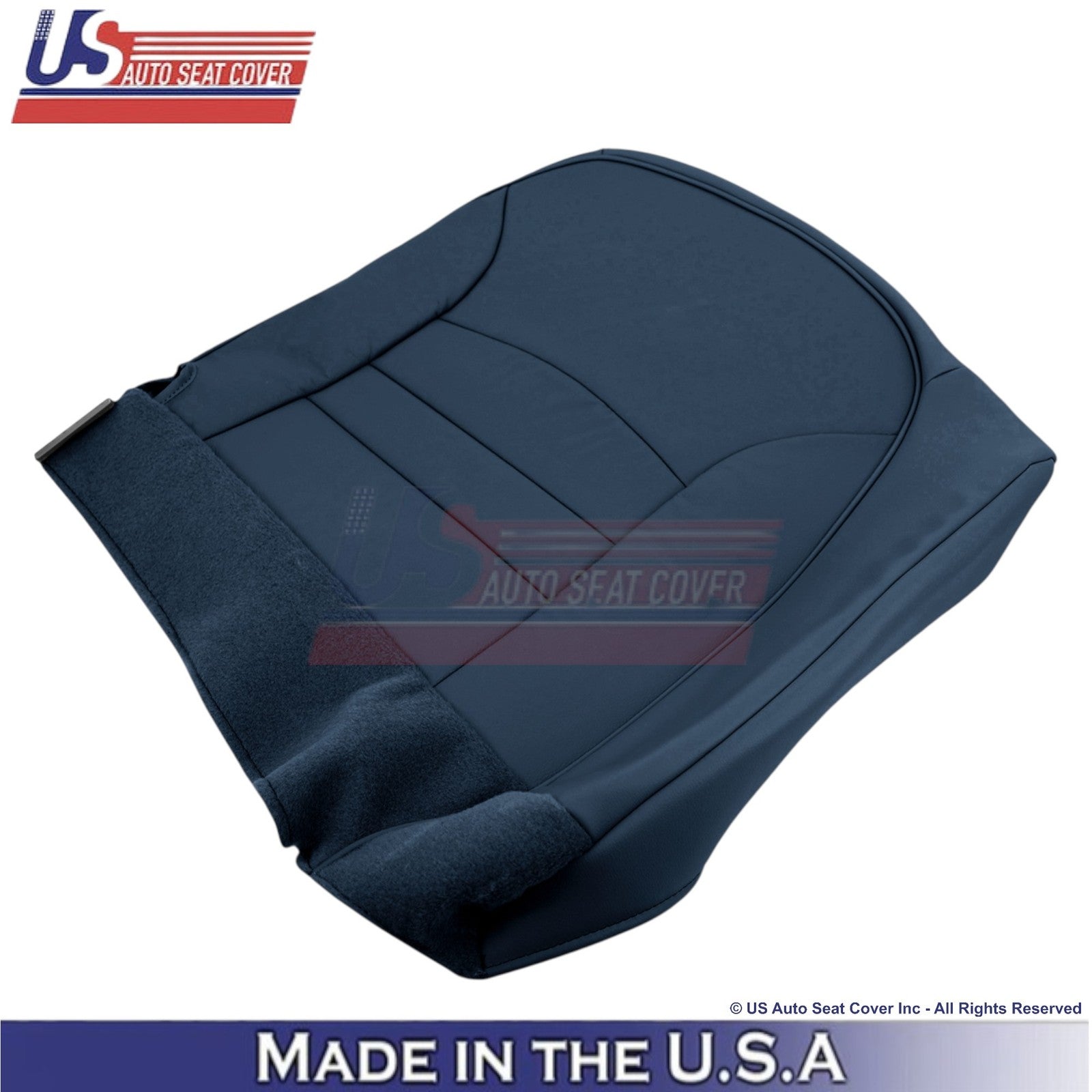 1998-2002 For Ford Crown Victoria Genuine Leather Front Covers Dark Denim Blue