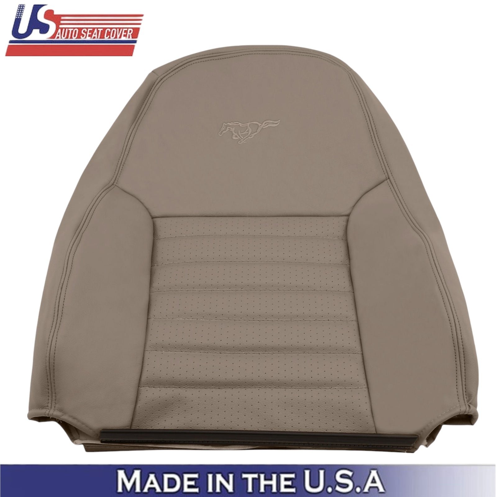 1999-2004 For Ford Mustang GT Leatherette Driver Top Seat Cover Medium Parchment