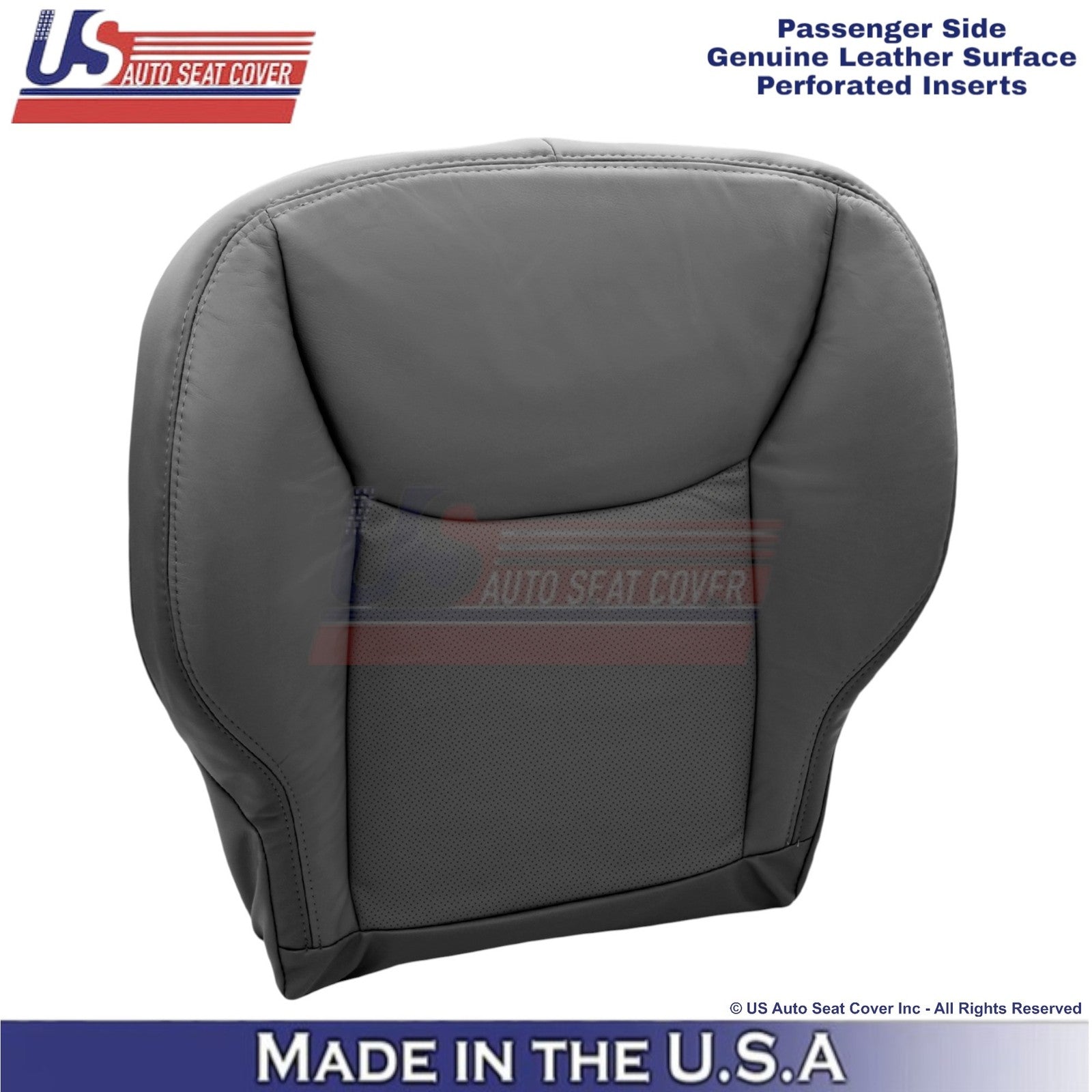 2000-06 For Mercedes-Benz S Genuine Leather Half Prf Passenger Bottom Cover Blck