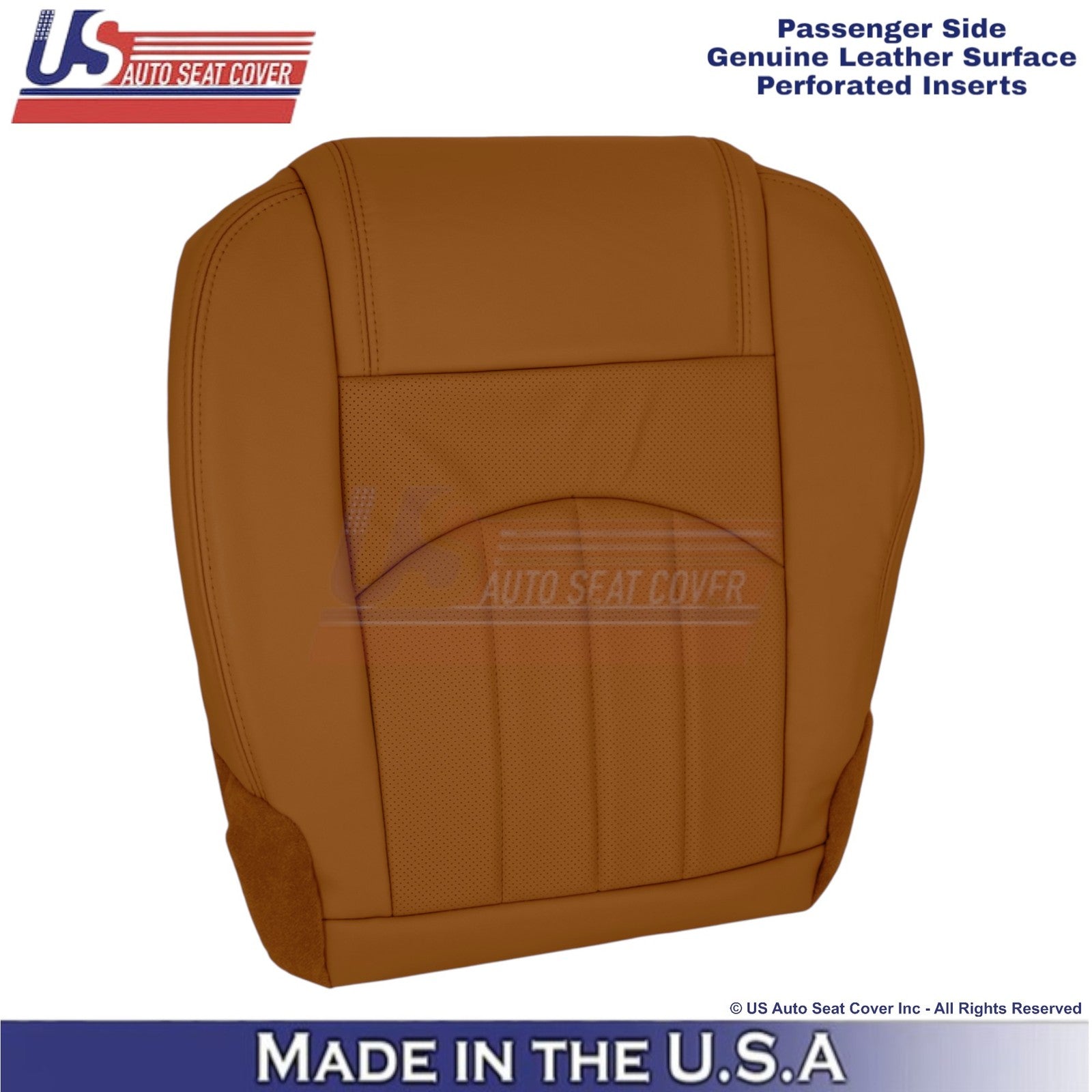 2013-2014 Fits Chevy Traverse Genuine Leather Perf. Front Seat Covers Mojave