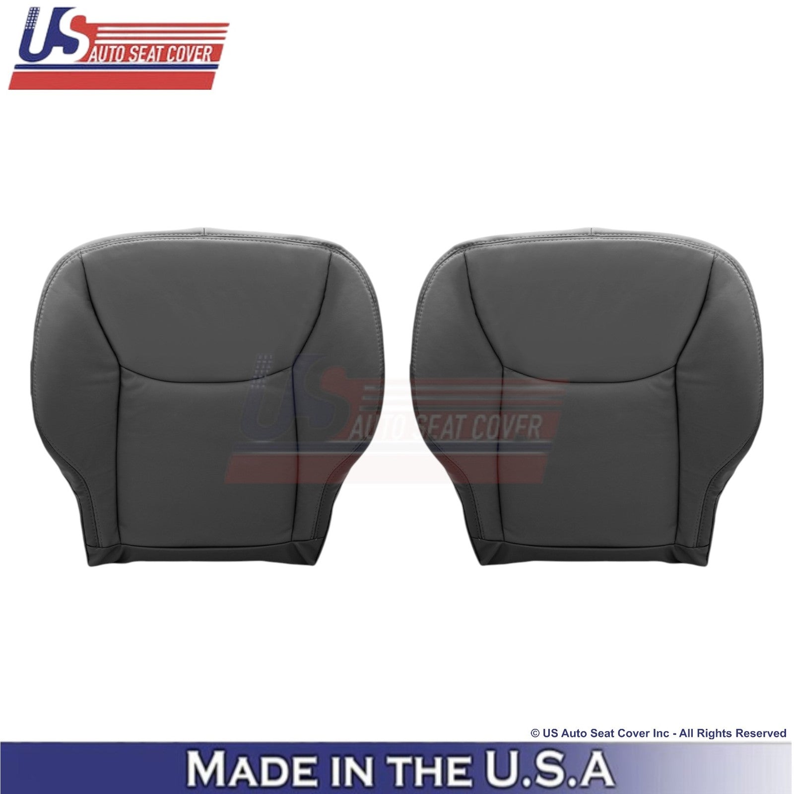2000-2006 Fits Mercedes-Benz S-Class Leatherette Front Bottom Covers Charcoal