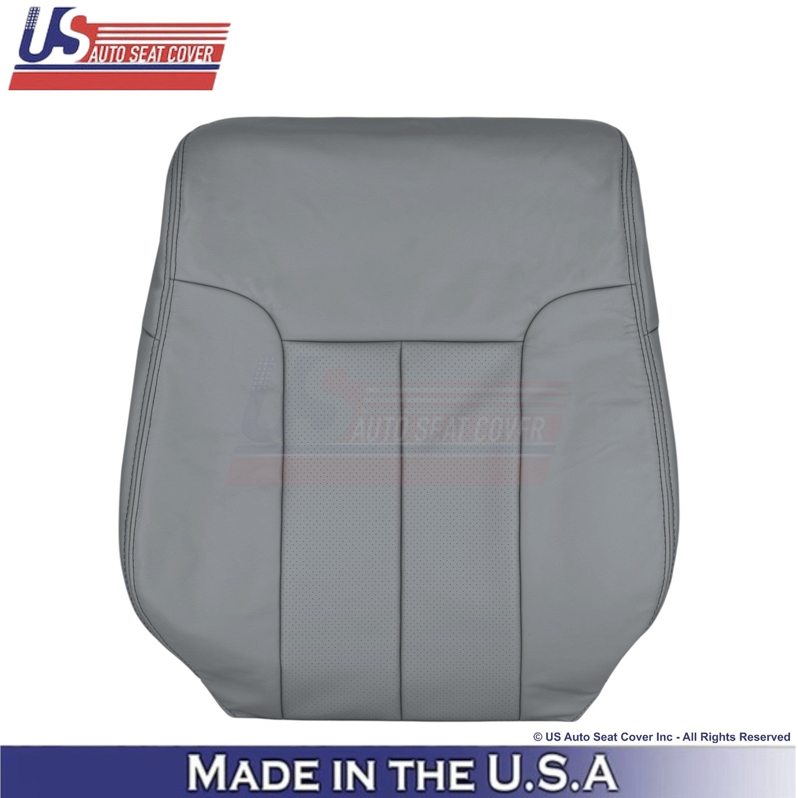 2011-2014 For Ford F150 Lariat Leatherette Perf Passenger Side Covers Steel Gray