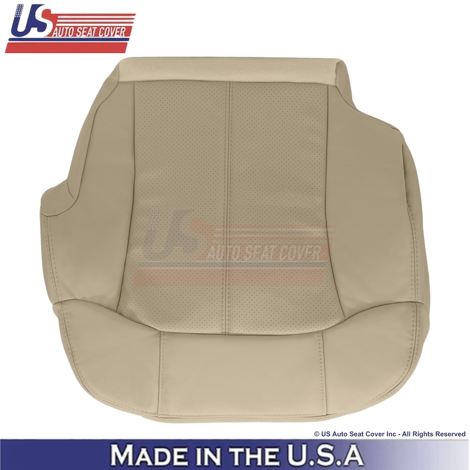 2002 For Cadillac Escalade Leatherette Front Seat Covers Shale Light Neutral Tan