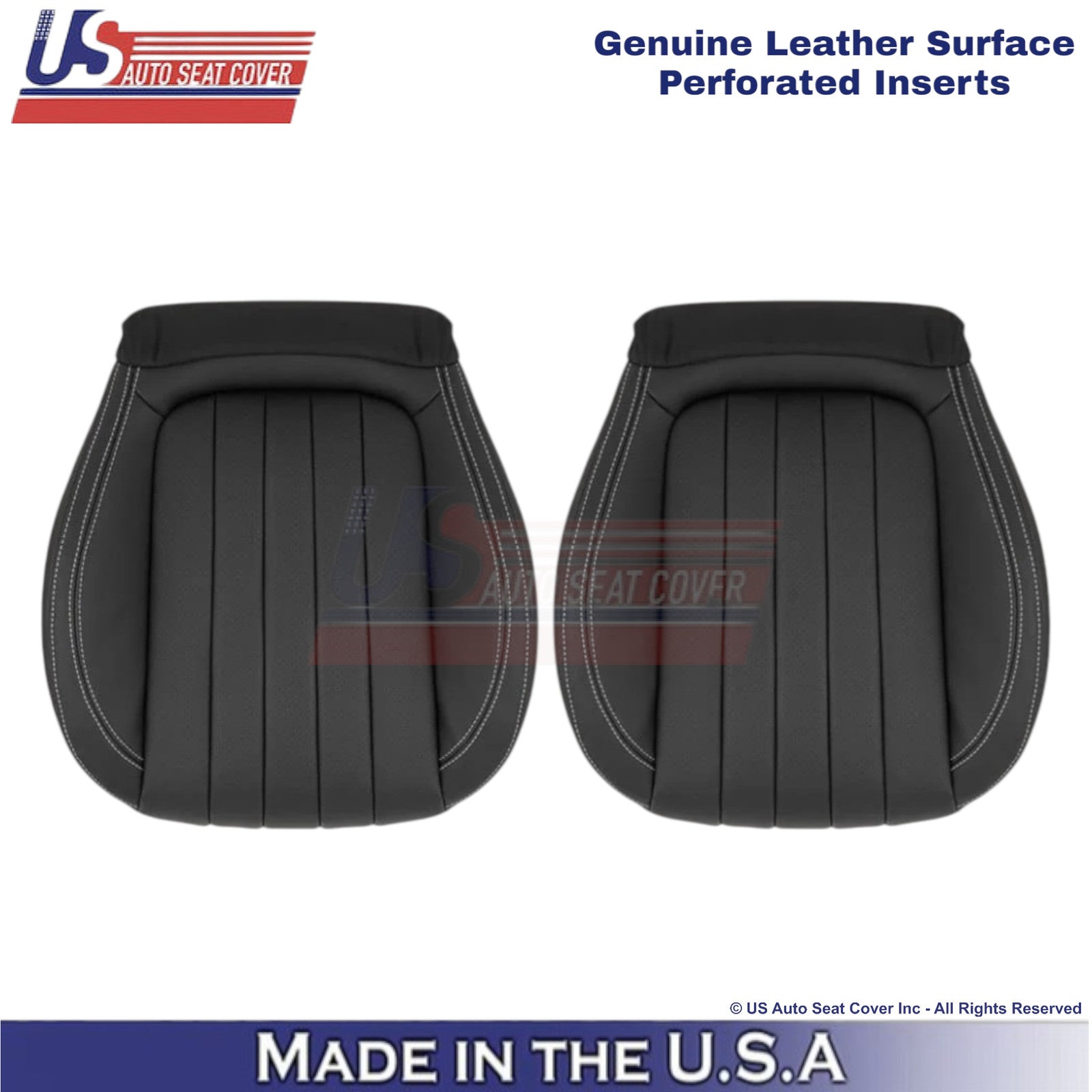 2017-2023 For Mercedes Benz E-Class Genuine Leather Bottom Seat Covers Black