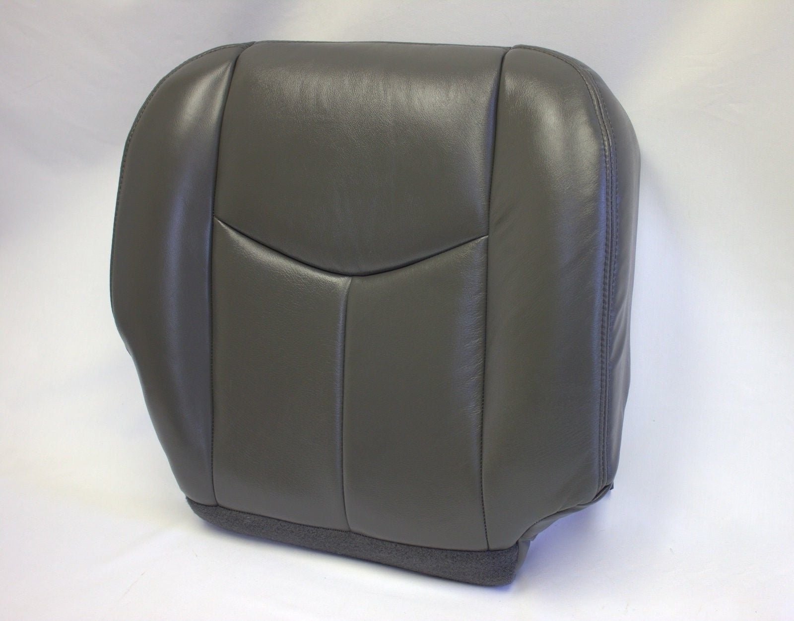 2003 To 2006 GMC Sierra Passenger Bottom Leather Seat Cover Dark Pewter