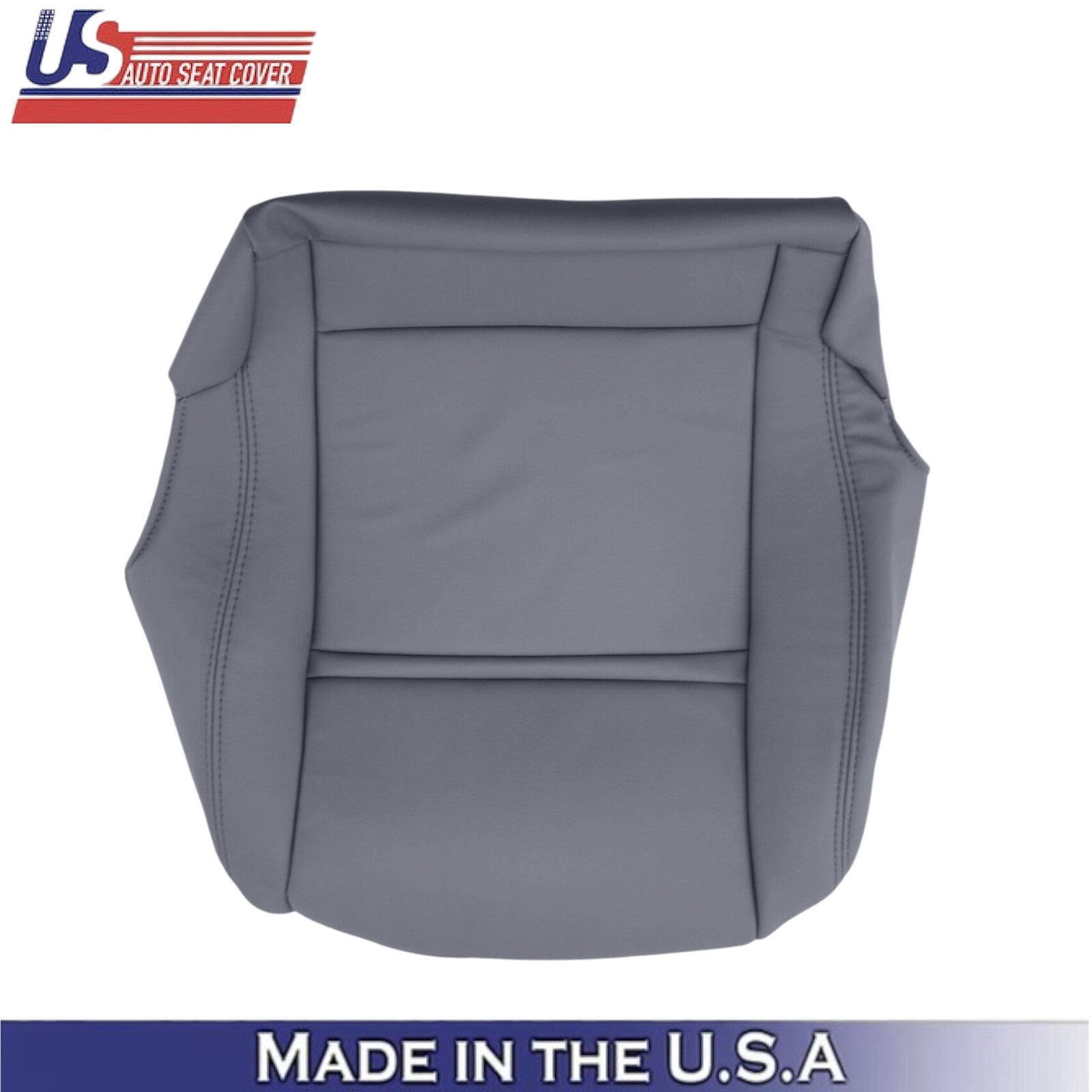 1990-1997 For Toyota Land Cruiser Leather Driver Bottom Seat Cover Bluish Gray