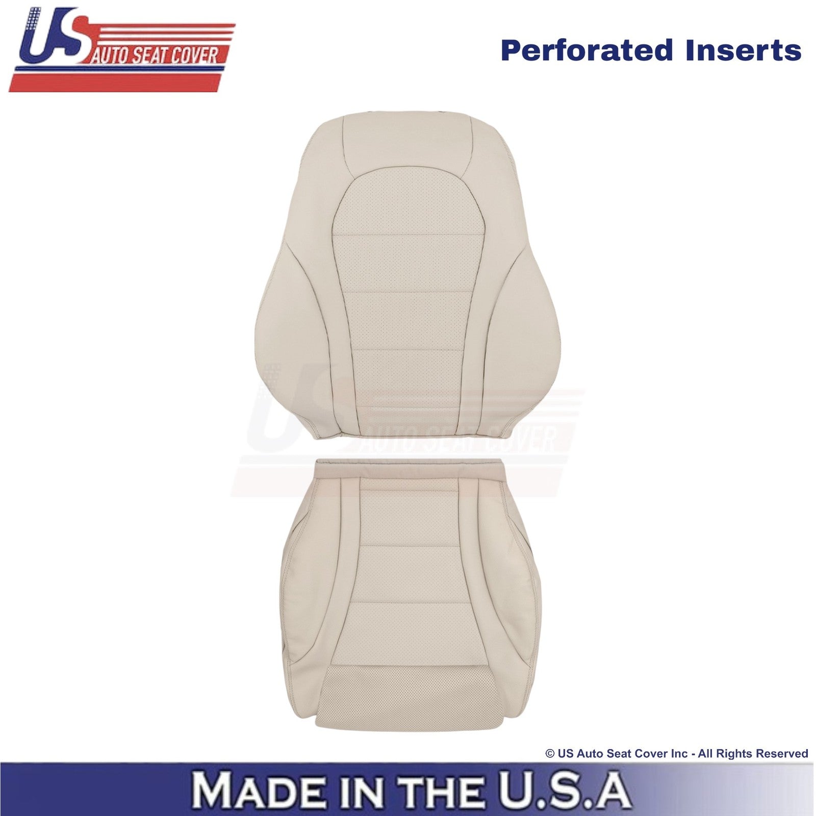 2016-2021 For Mercedes Benz GLC Class Leather Driver Side Seat Covers Silk Beige