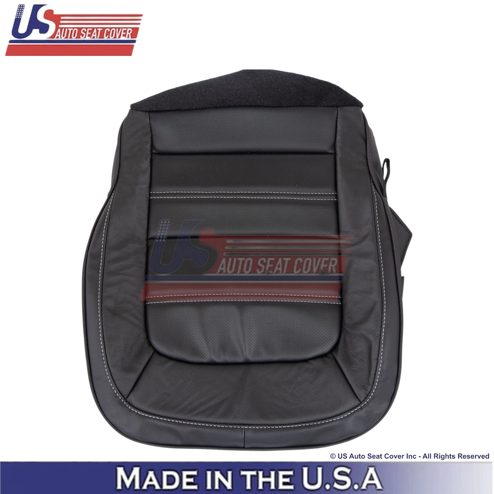 2015-2022 For GMC Canyon Denali Leather Bottom Replacement Seat Covers Jet Black