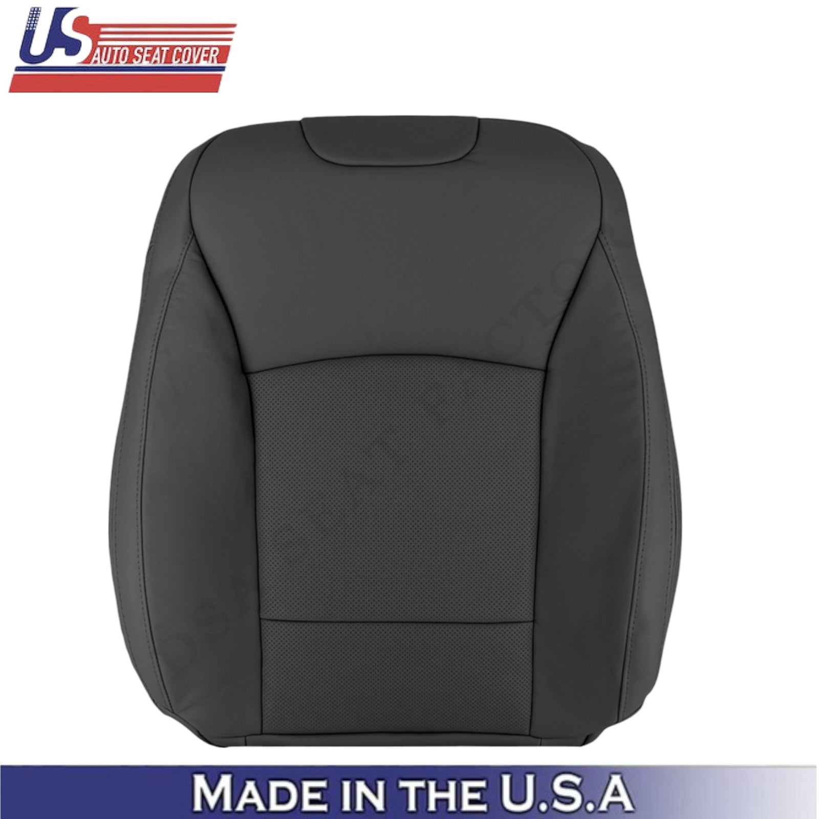 2015-2017 For Subaru Outback Leatherette Passenger Side Seat Covers Slate Black