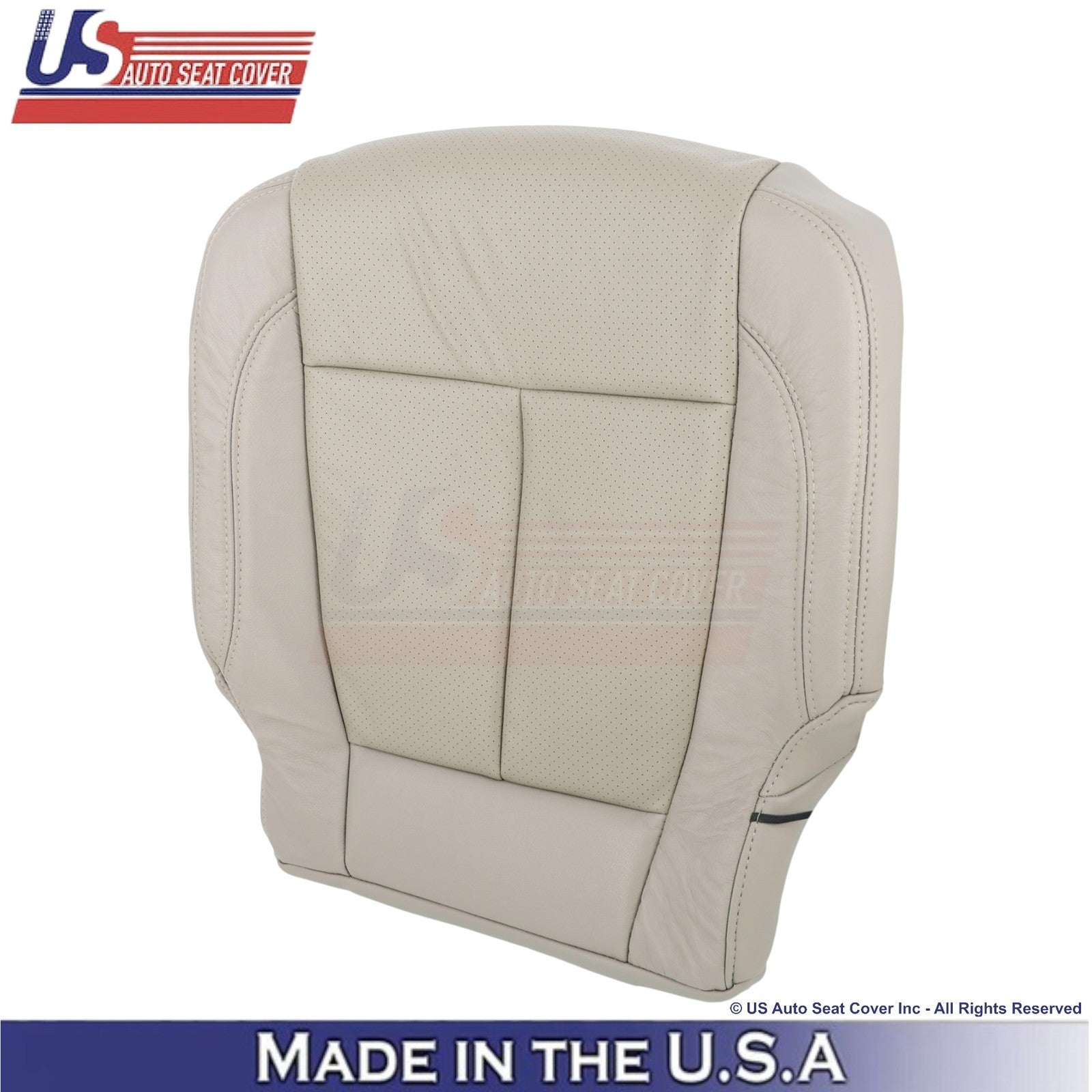 2018-2021 For Ford Expedition XLT Leather Perf Front Bottom Covers Gray