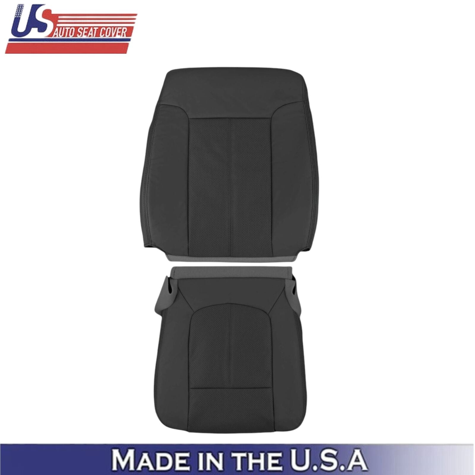 2011-2016 For Ford F250 F350 XL Leatherette Passenger Side Seat Covers Black