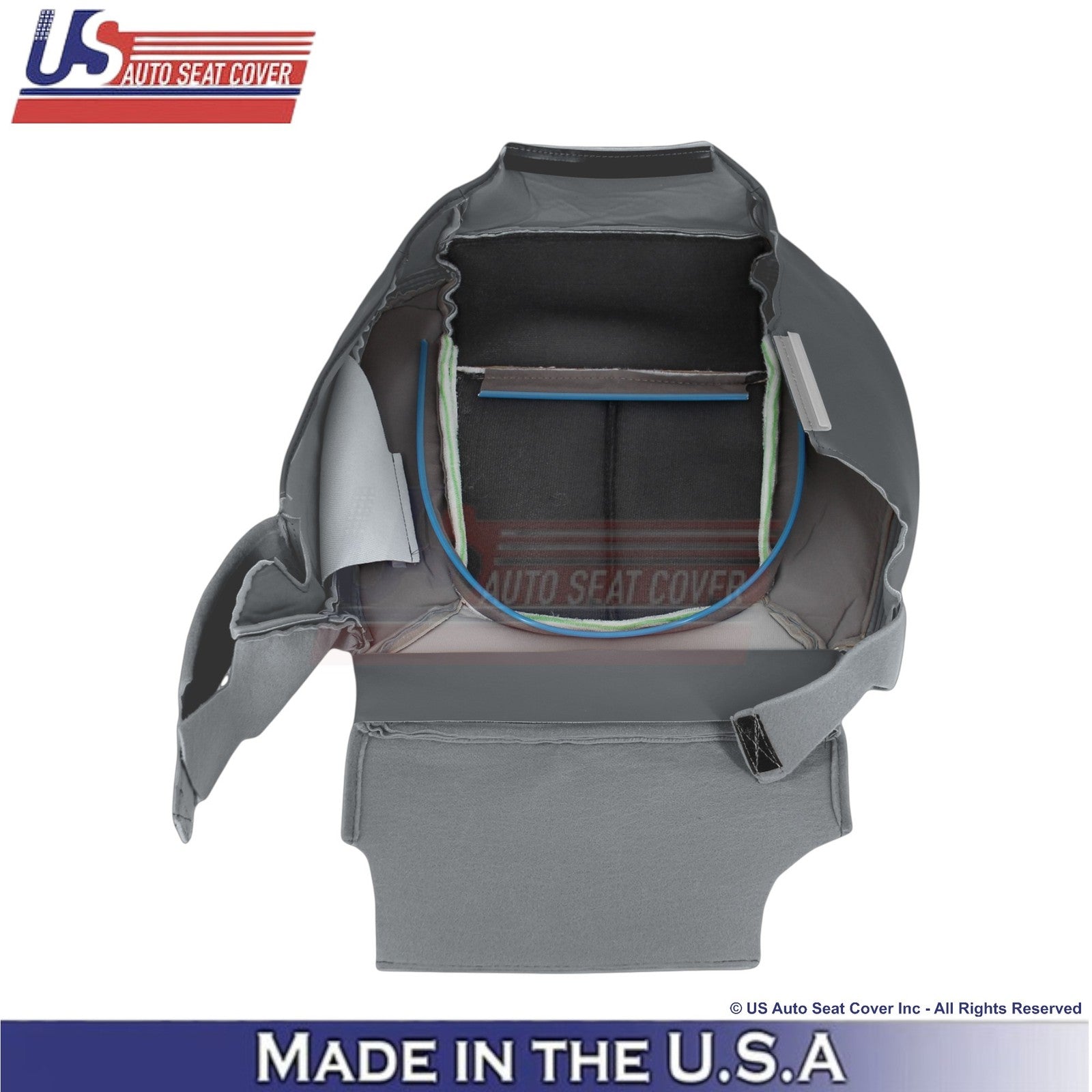 2011-2014 Fits Ford F150 Lariat Leatherette Perf. Front Bottom Seat Covers Steel