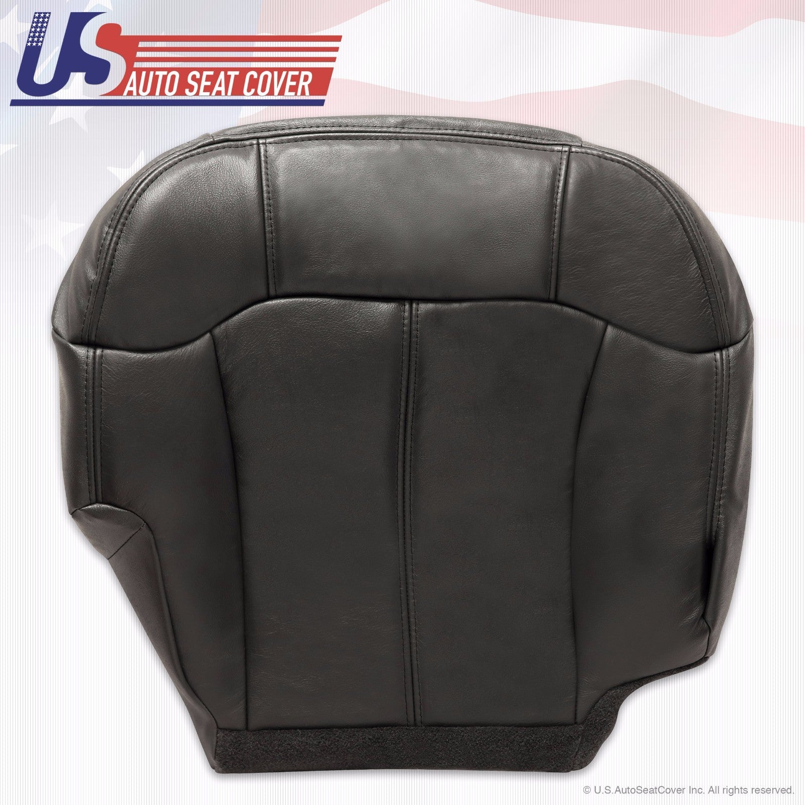1999 2000 2001 2002 GMC Sierra Passenger Bottom Leather Seat Cover Gray Graphite